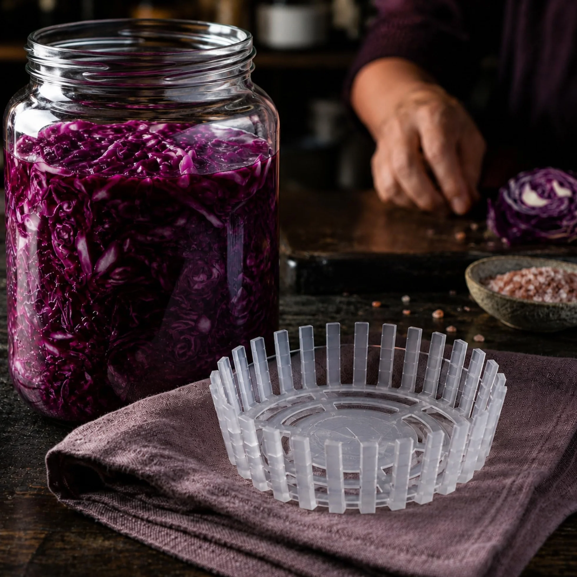 KADAX Juego de 10 Pesas de Fermentación fi 100 mm con Red para Tarros TO100 sin BPA