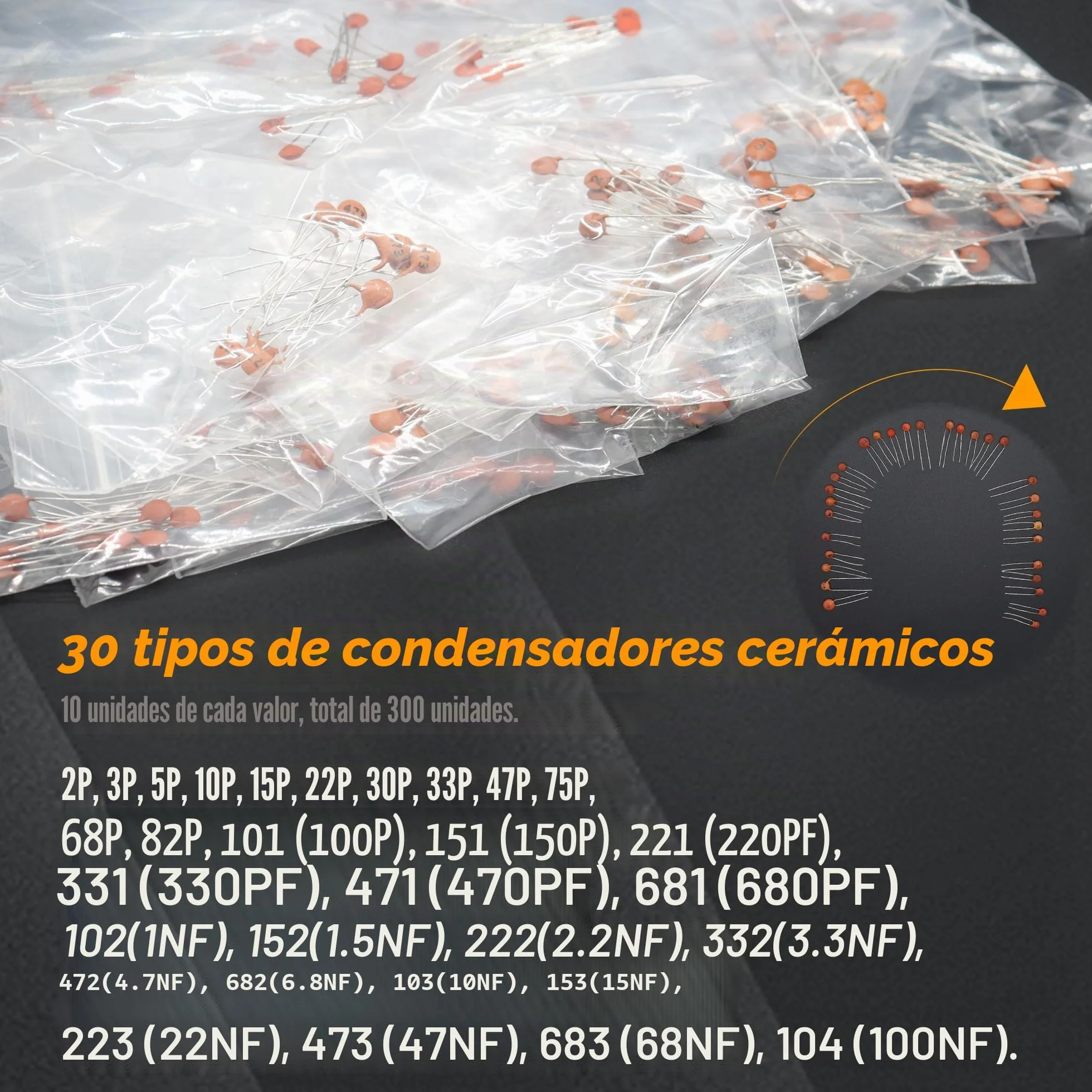 DIYoung Kit de Componentes Electrónicos 1390pcs, Resistencias, Diodos Led, Condensadores, Transistores