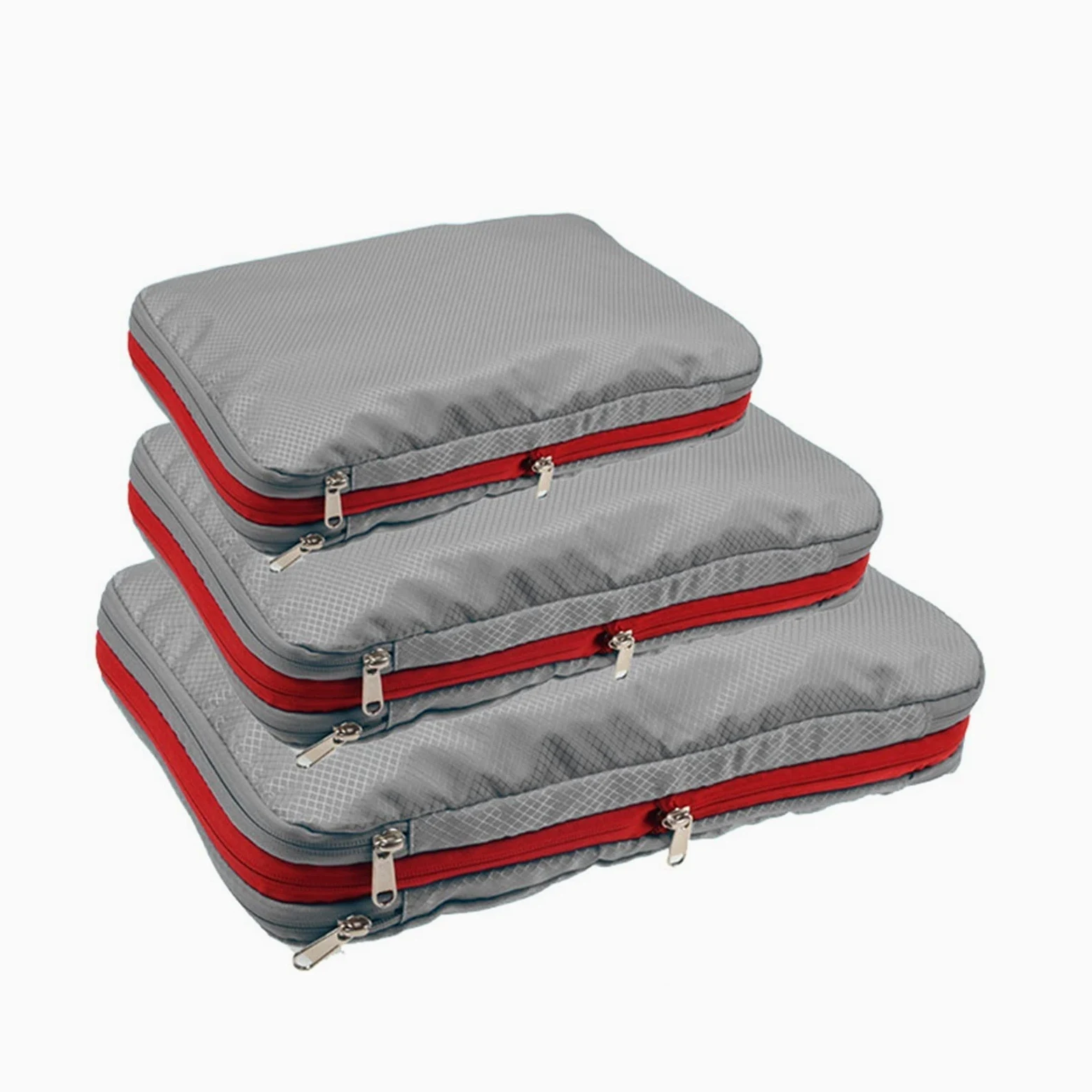 Cubos de embalaje duraderos para bolsa de compresión de viaje Equipaje doble Organizador a prueba de agua Bolsas de almacenamiento Gran capacidad con cremallera resistente para accesorios de viaje (