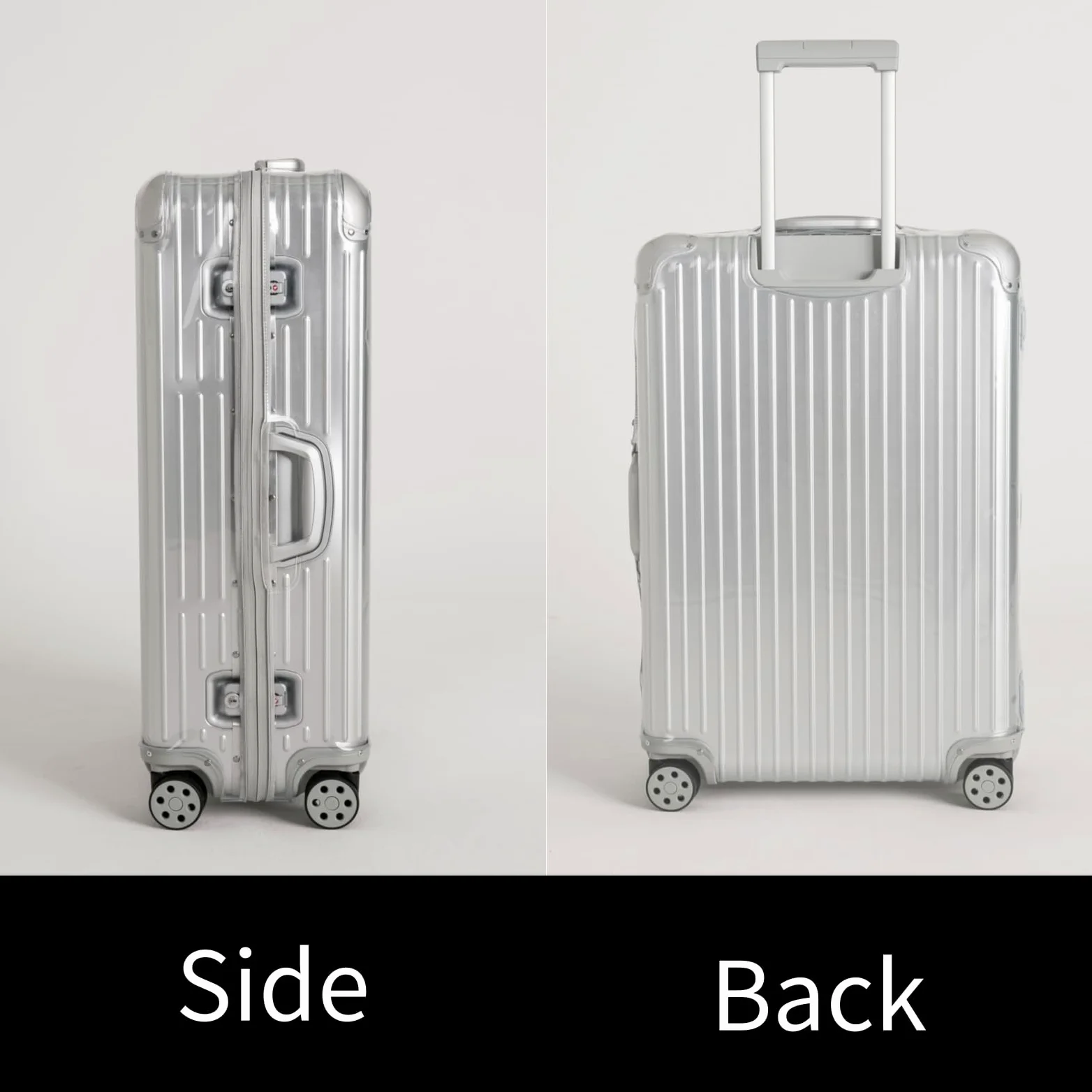 Funda de equipaje transparente de ajuste personalizado para todos los modelos RIMOWA, duradera, con cremallera y fácil de limpiar, Claro, 63, Rounge - Funda transparente para Rimowa
