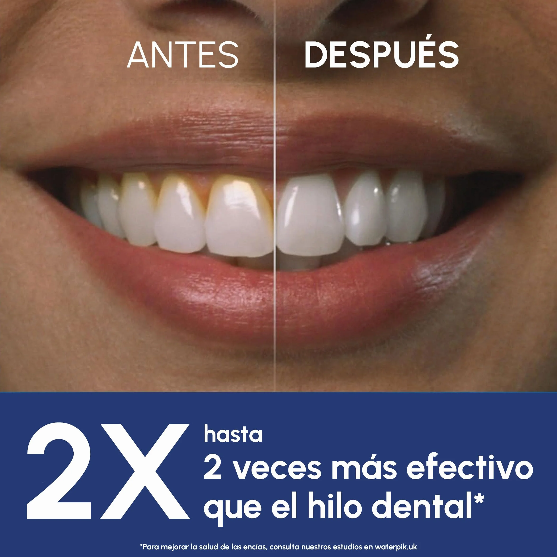 Waterpik Irrigador Dental Eléctrico WP-582EU, 3 Presiones, Cargador USB, Negro