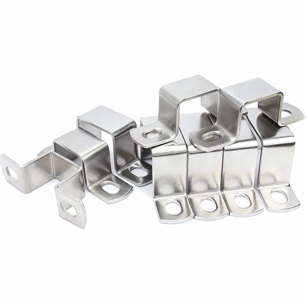 Tarjetas cuadradas de acero inoxidable 304 M50 x 50 mm para fijación de tubos