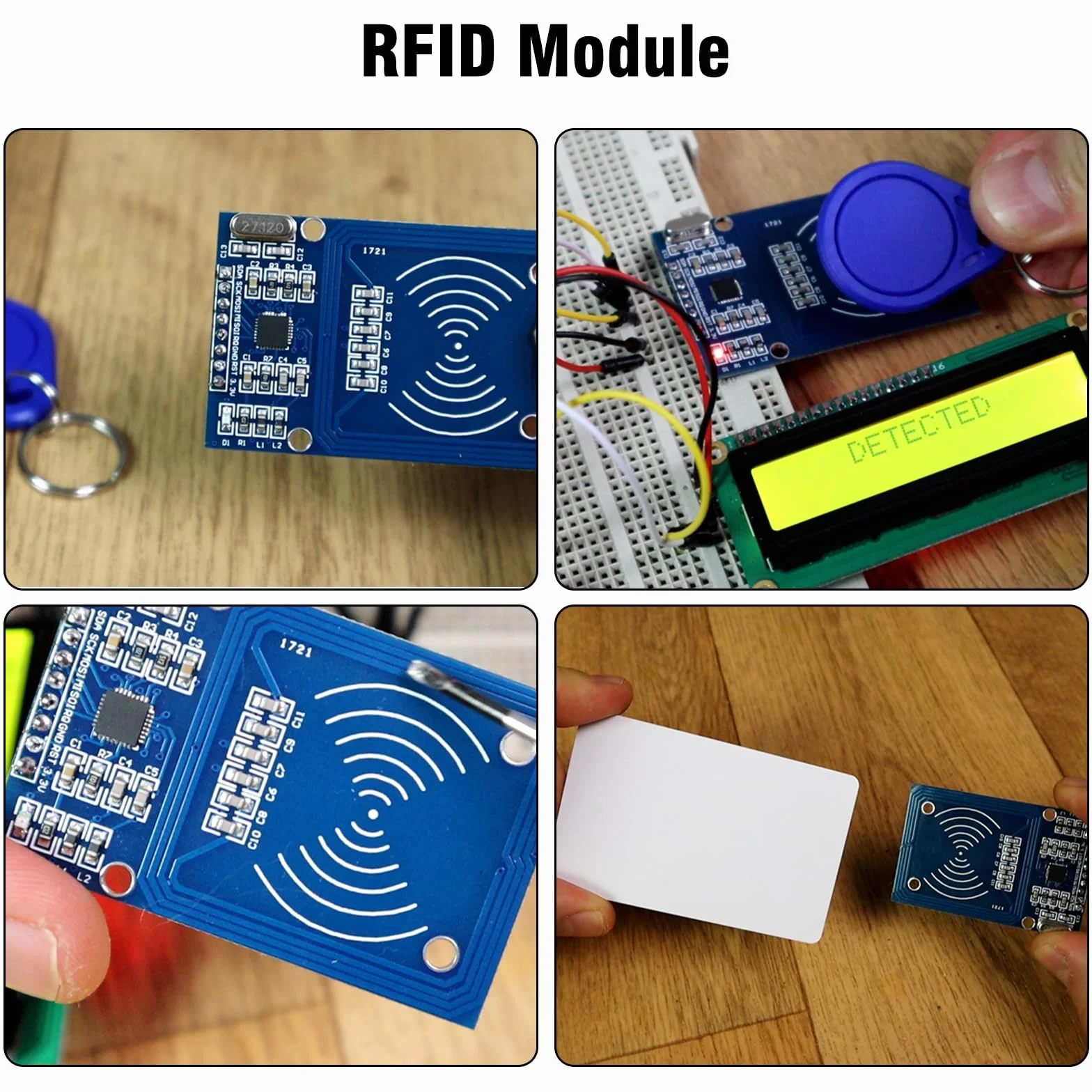 Kit RFID 2 Piezas Módulo Sensor Tarjeta IC 13,56MHz Compatible con Arduino