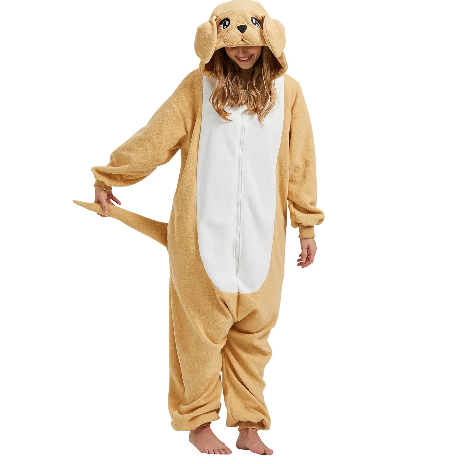 Pijama de perro Golden Retriever para Halloween, disfraz unisex de dibujos animados, animal, Navidad, cosplay
