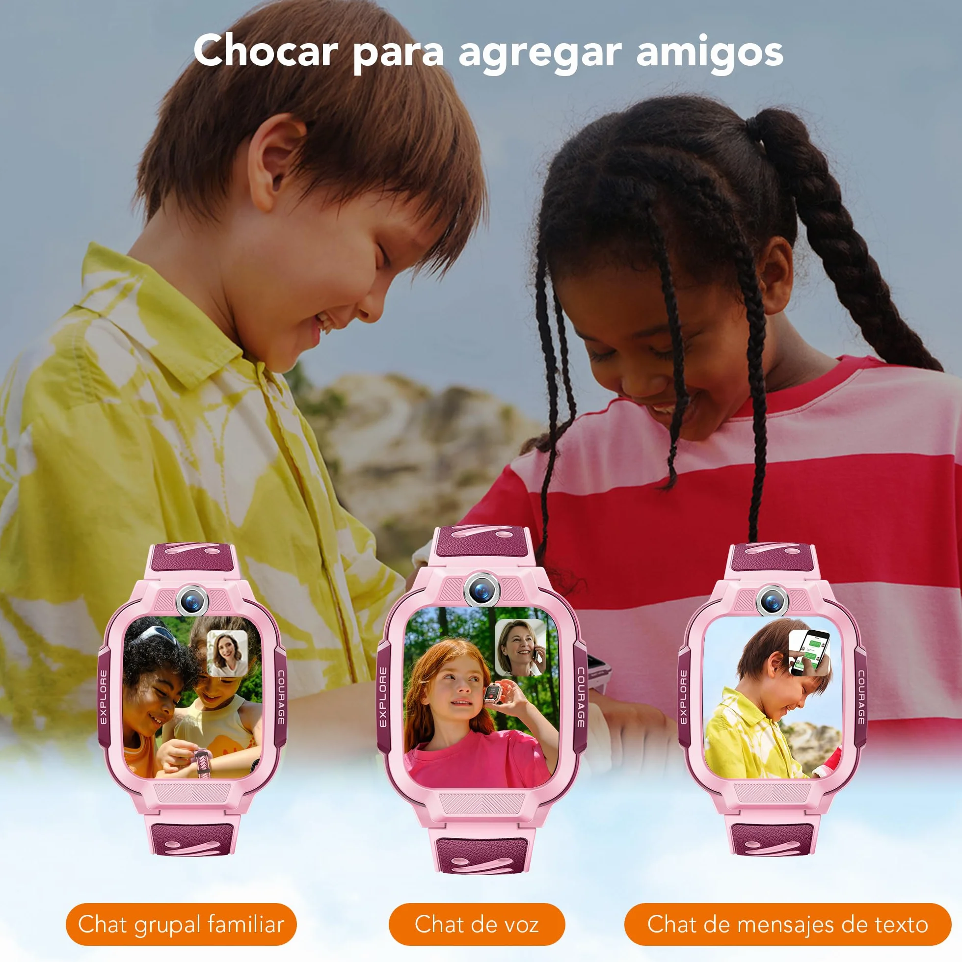 imoo Z3 Reloj Inteligente Niño, Kids Smartwatch con GPS Mundial, SOS, Control Parental, IP68, Modo Colegio, Video Llamadas HD, Voz, Chat, Pantalla1.5, 8GB, Vib, SIM, Reloj Niños Localizador