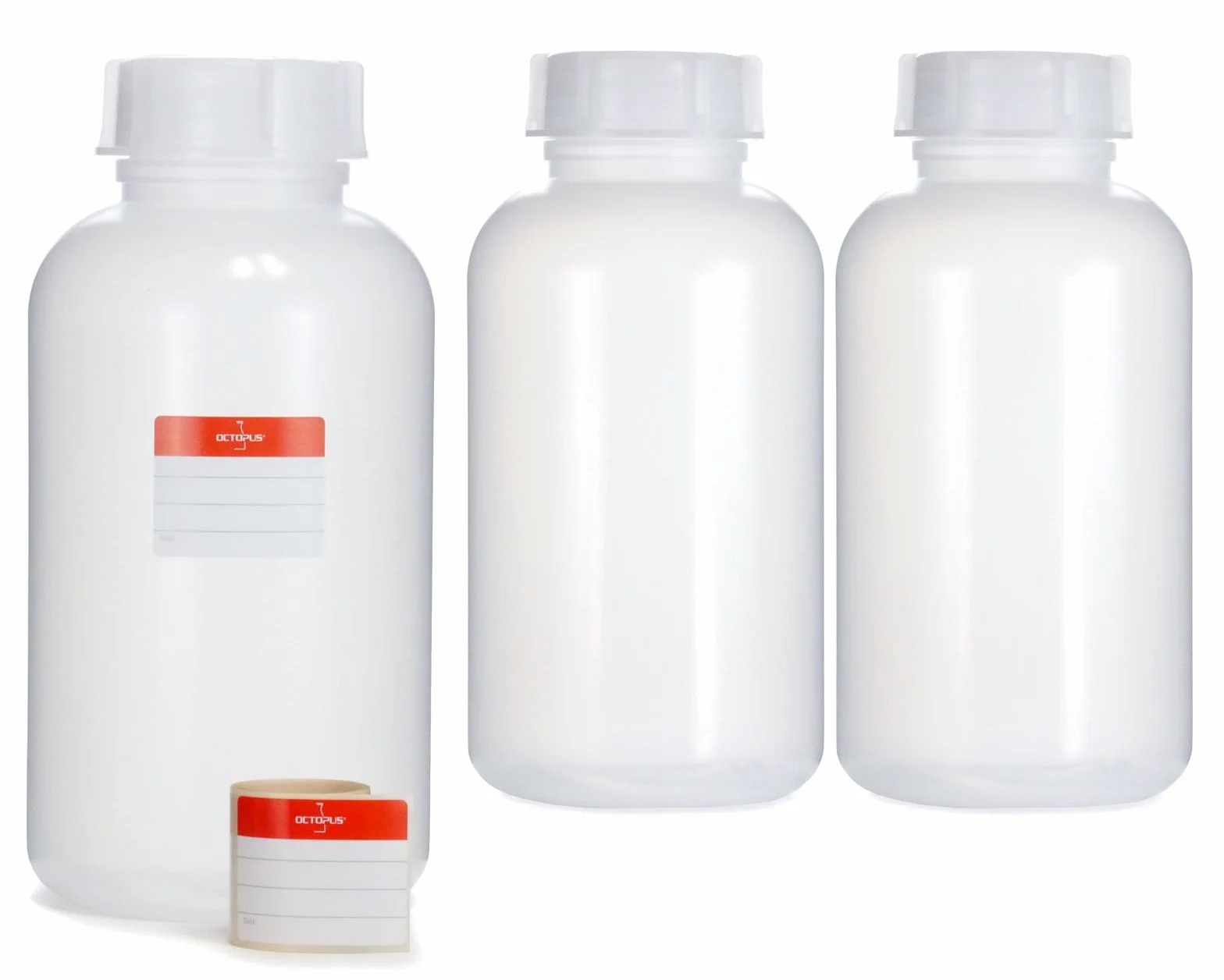 Botellas LDPE 2000 ml con Rosca Kalien Transparente para Laboratorio