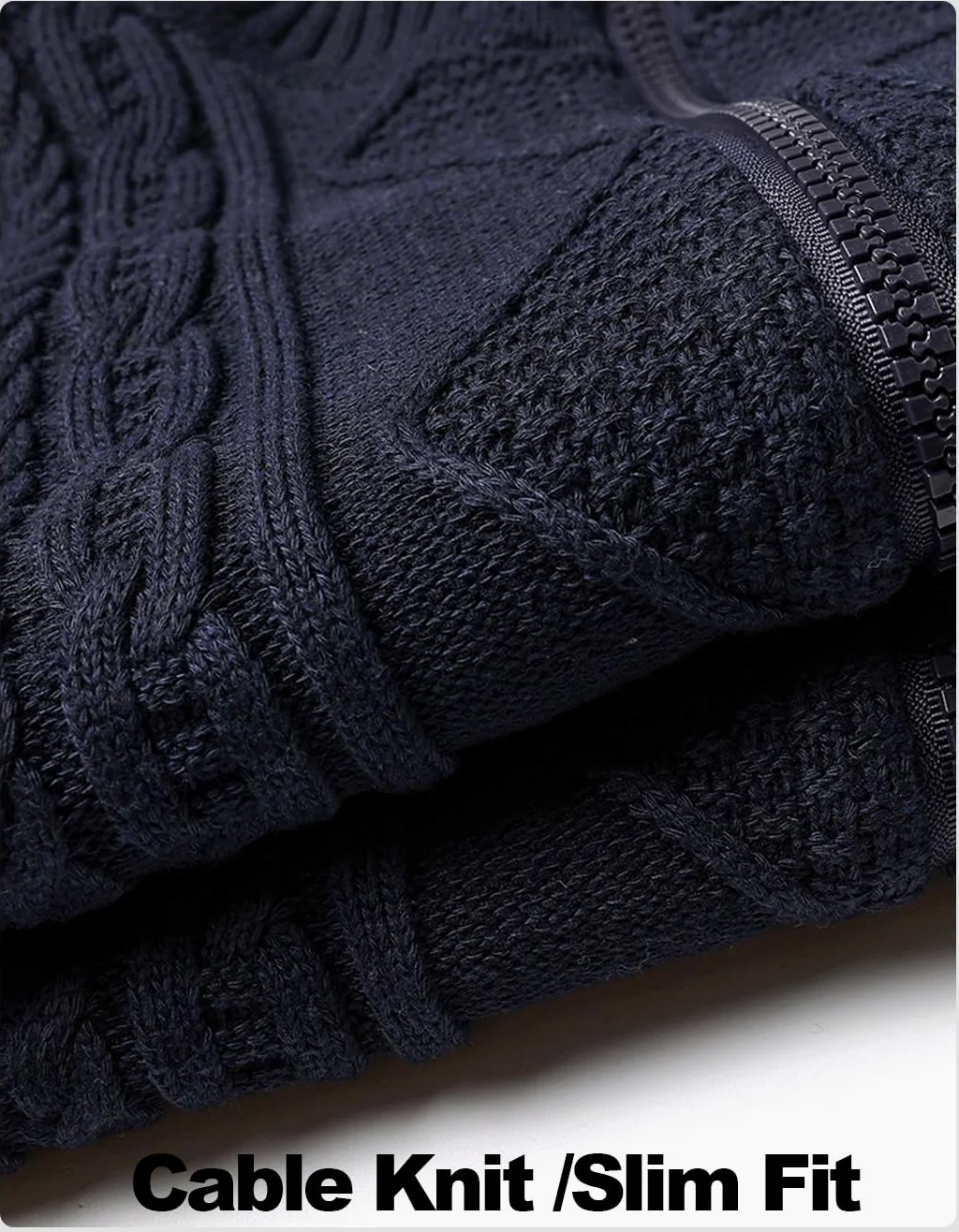Chaqueta Punto Hombre Color SóLido Cremallera Punto Cable Slim Fit JerséIs Suéter Cardigan Outwear Rebecas Tops