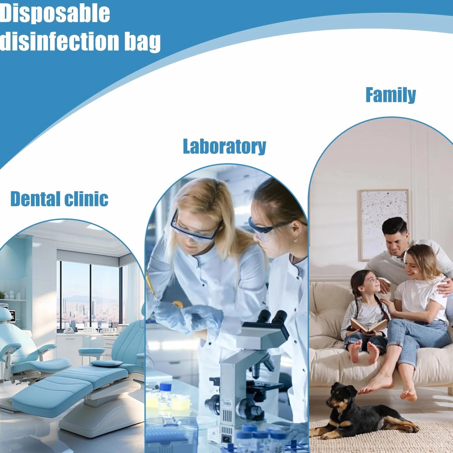 Bolsas de esterilización autoadhesivas 90 mm x 260 mm desechables 400 unidades