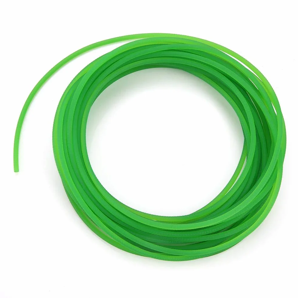 Correa redonda de poliuretano PU 3mm x 10m para transmisión, superficie rugosa, verde