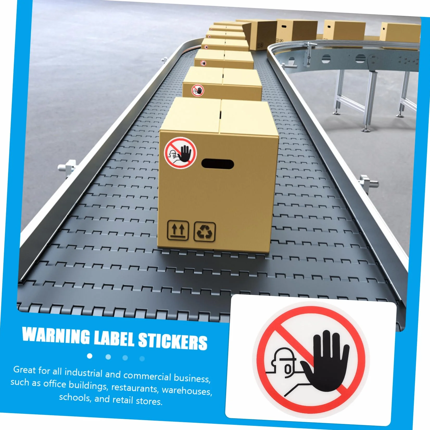 GARVALON Pegatinas Autoadhesivas Señal No Tocar PVC 2 Piezas Advertencia Seguridad