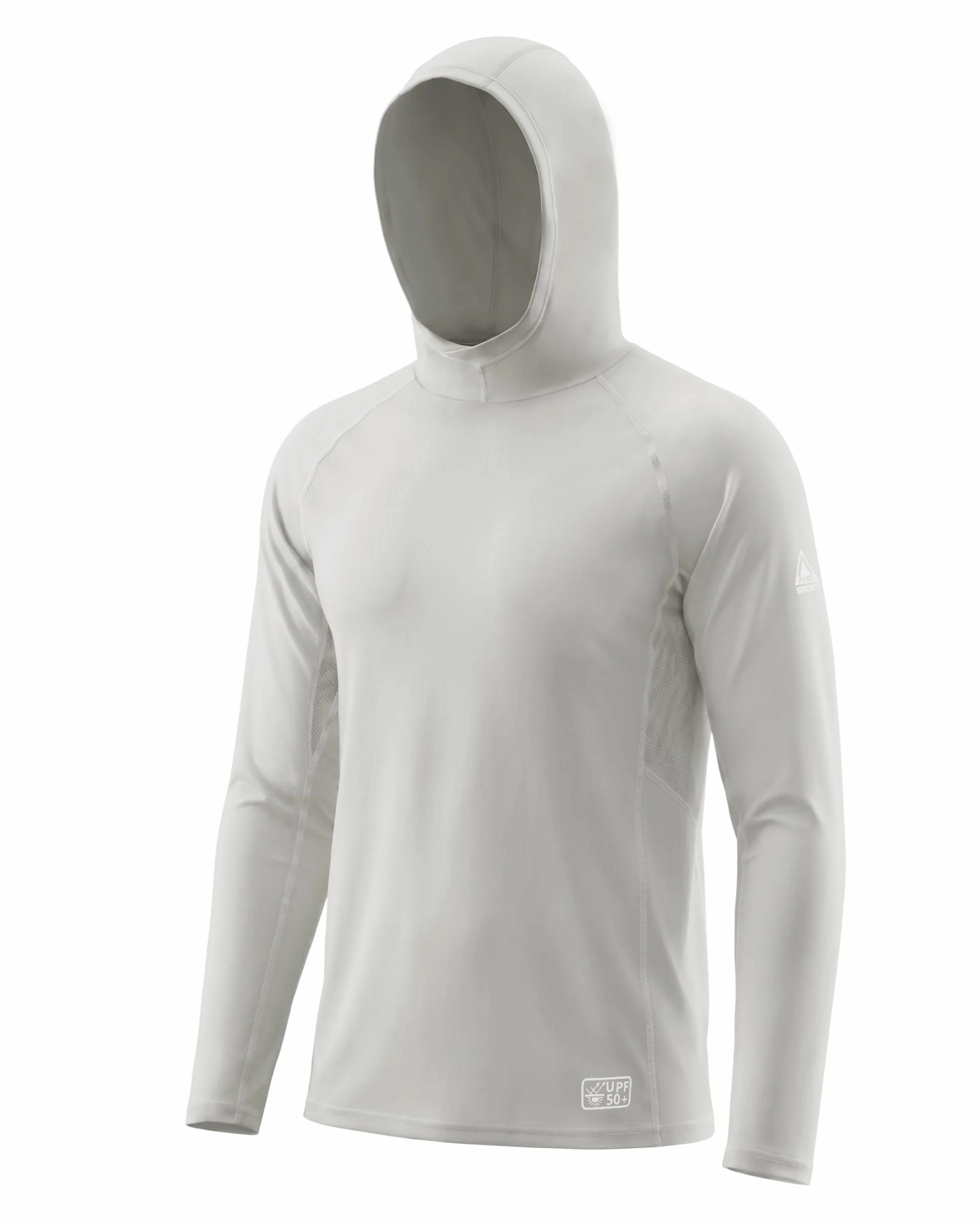 AMZSPORT Sudadera con Capucha UPF 50+ para Hombre, Camiseta de Manga Larga con Protección Solar UV, Rashguard