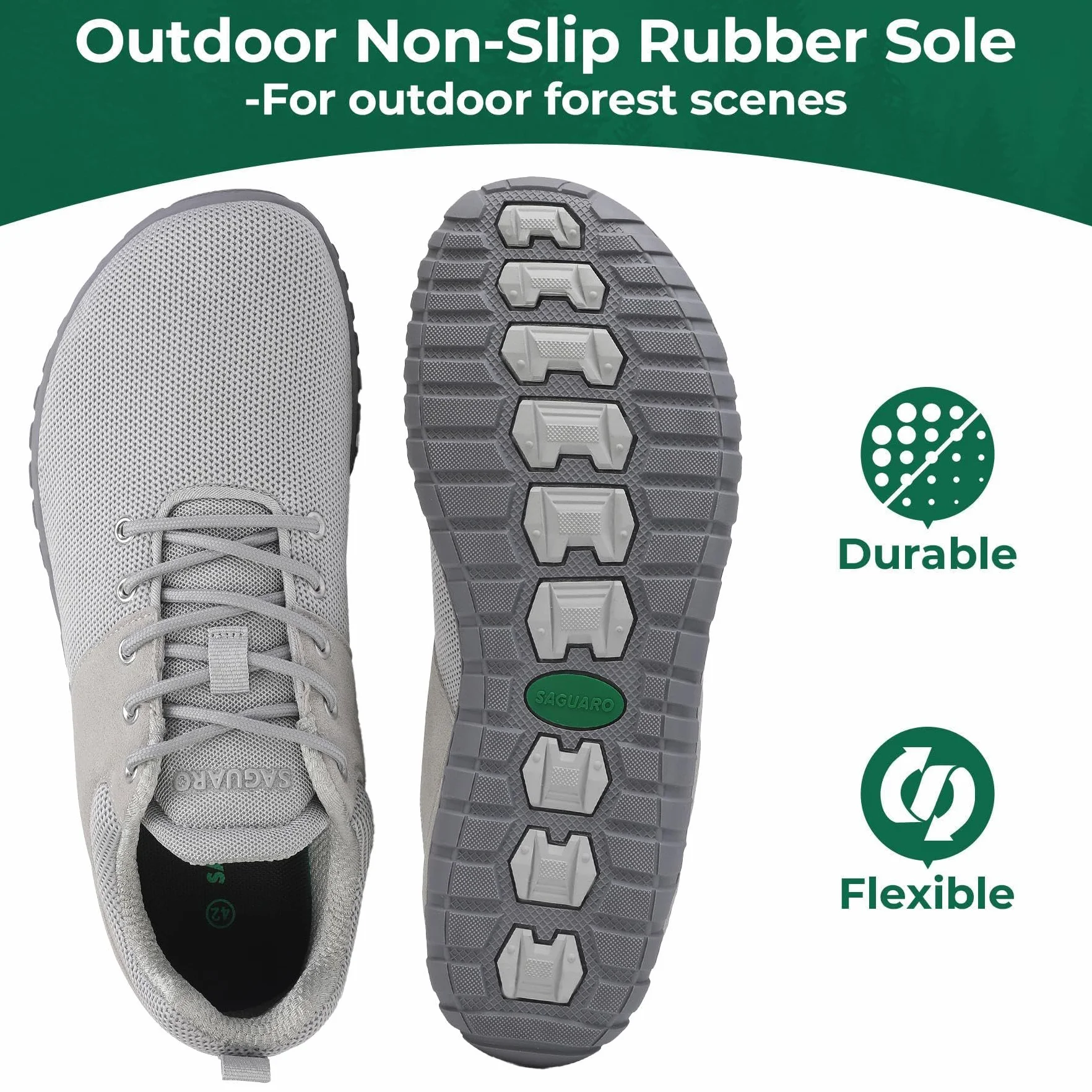 SAGUARO Unisex Zapatos Minimalista Barefoot con Wide Tox Box Cómodas Zapatillas Casual Gr.36-48