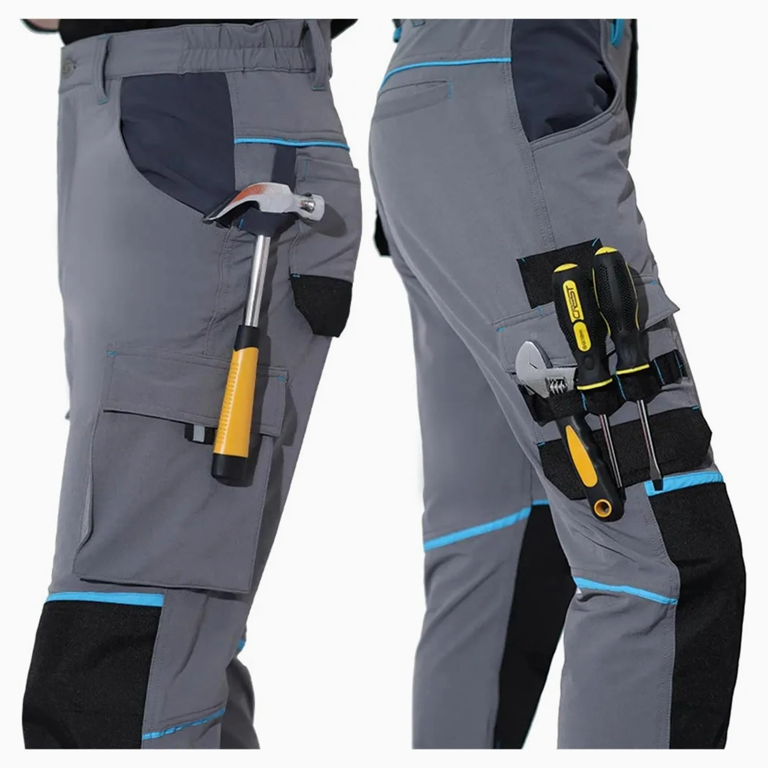 Pantalones de Trabajo Hombre Pantalones de Trabajo Multibolsillos Pantalones Senderismo Ropa for Hombre