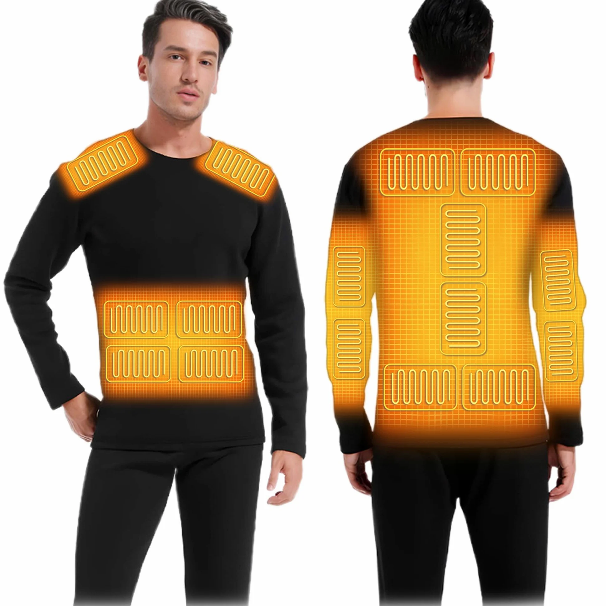 Camisas De Calefacción para Hombres 16 Zonas De Camisa Térmica con Control De Temperatura Independiente para La Caza, Esquí