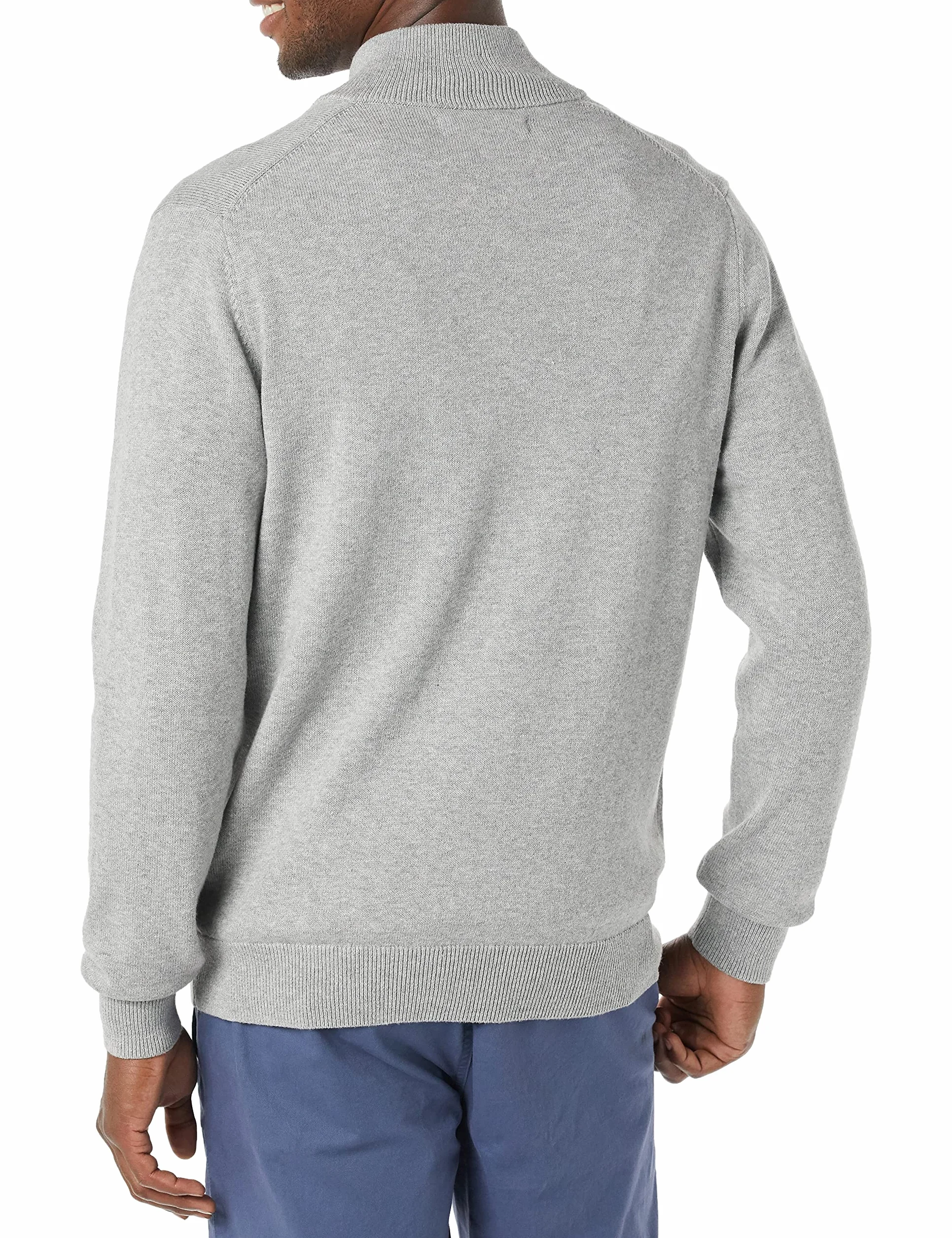 Amazon Essentials Hombre Jersey 100% de Algodón con Cremallera de un Cuarto