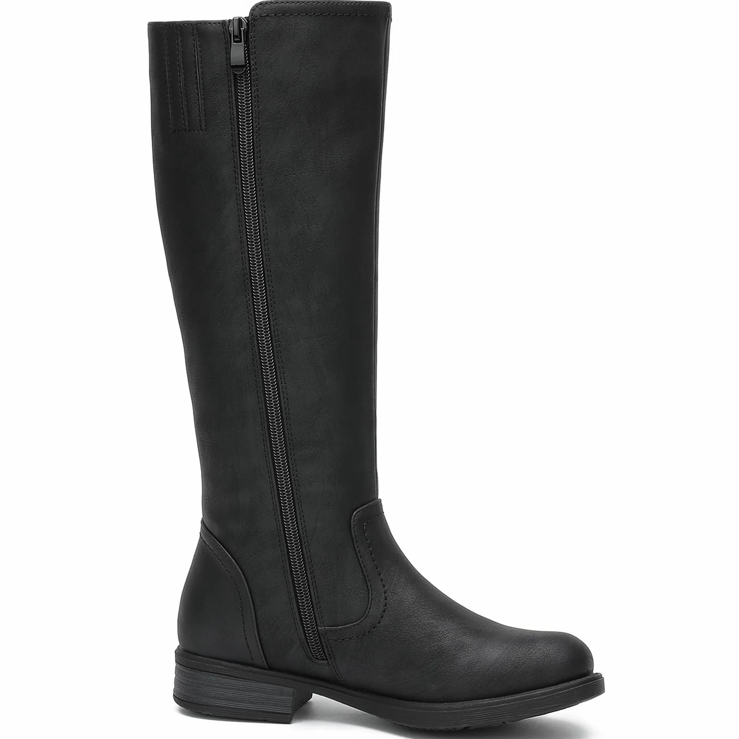 GLOBALWIN Botas de equitación hasta la rodilla para mujer, botas altas para montar a caballo con hebilla de metal, cremallera lateral, tacón grueso
