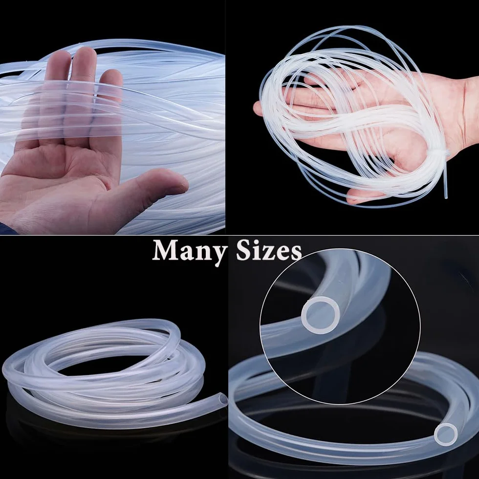 Tubo de Silicona Flexible 1.5mm ID x 2.5mm OD Espesor 0.5mm Transparente 2 Metros Resistente a Altas Temperaturas