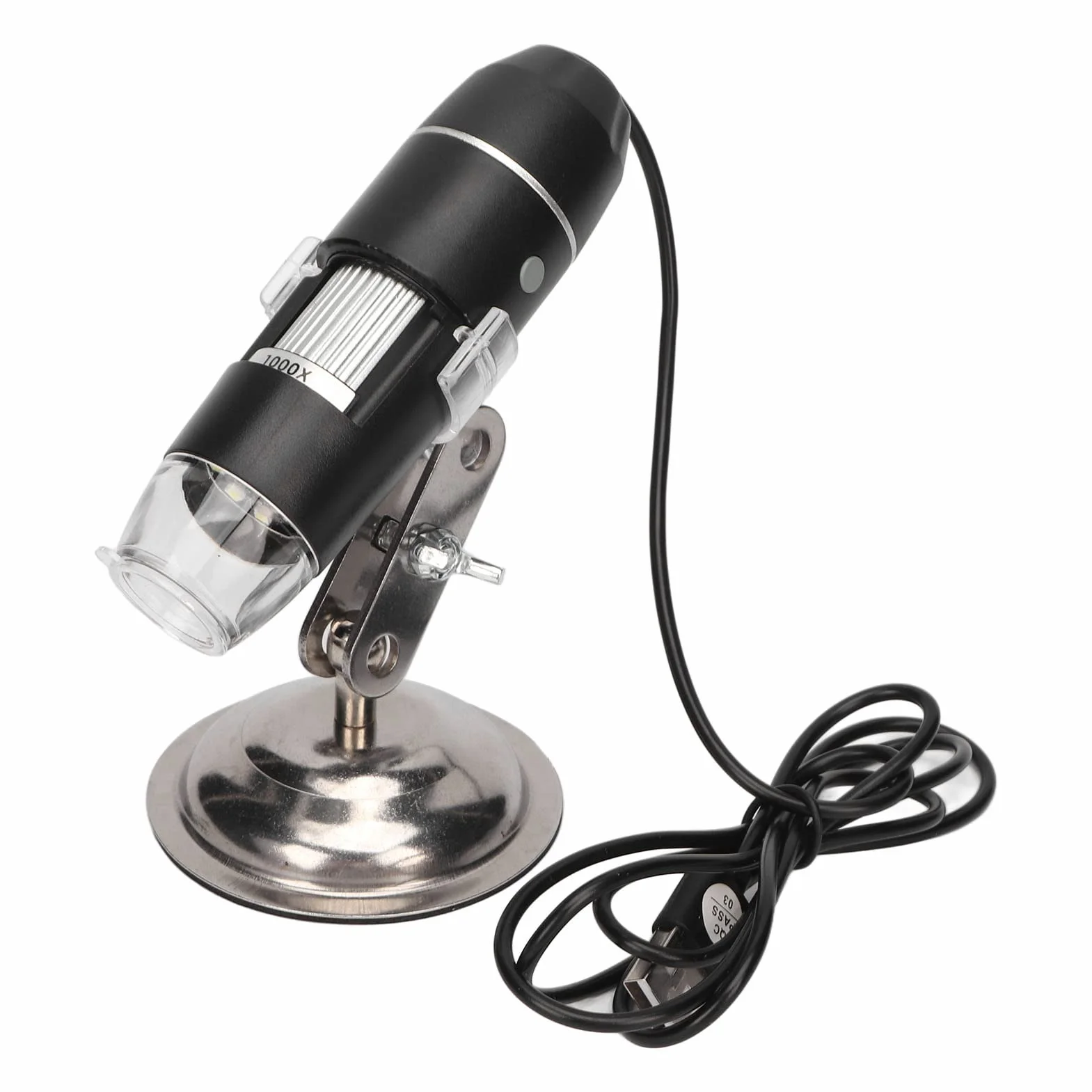 Detector de Piel del Cuero Cabelludo 1000X Aumento Microscopio de Pelo 8 LED Luz Imágenes Claras Analizador Portátil