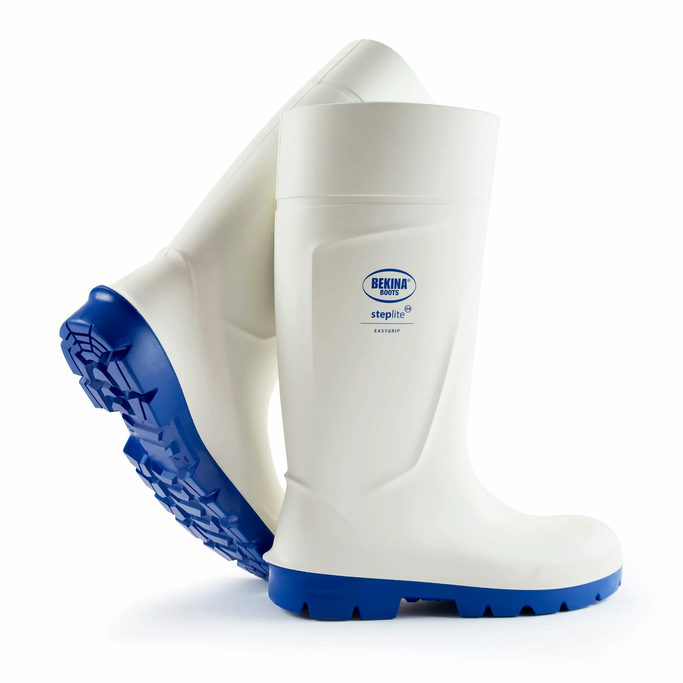 Botas de Seguridad sin Puntera de Acero para la Industria alimentaria, fáciles de Limpiar y desinfectar, Incl. Suela incrustada para pies Secos, Gran Comodidad de Uso, Blanco, EU 46