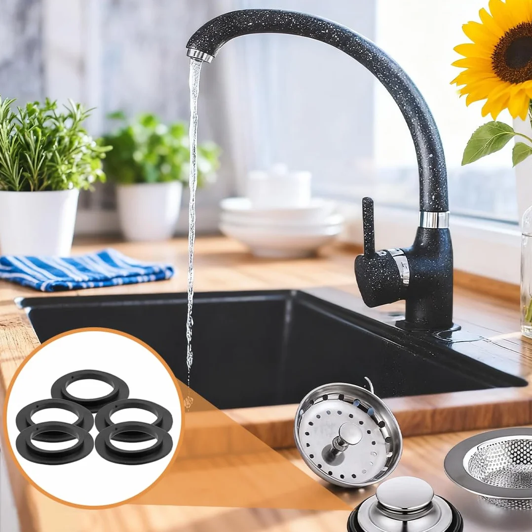 Junta Universal para Fregadero 5 Unidades con Anillo de Sellado, Accesorios de Repuesto para Cocina