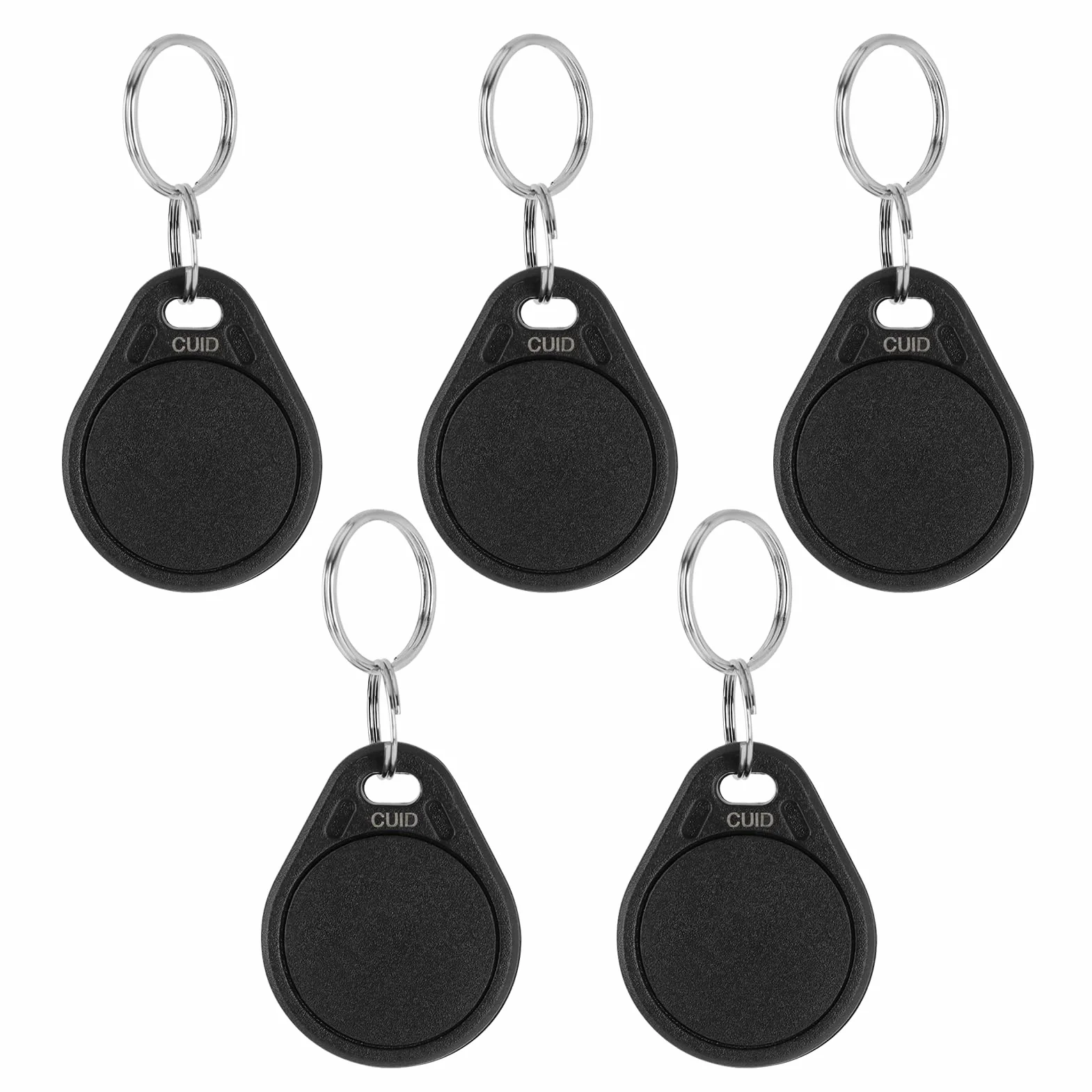 Llaveros RFID 13.56MHz CUID UID Modificable Tarjetas Transpondedor Control de Acceso Negro Paquete de 5