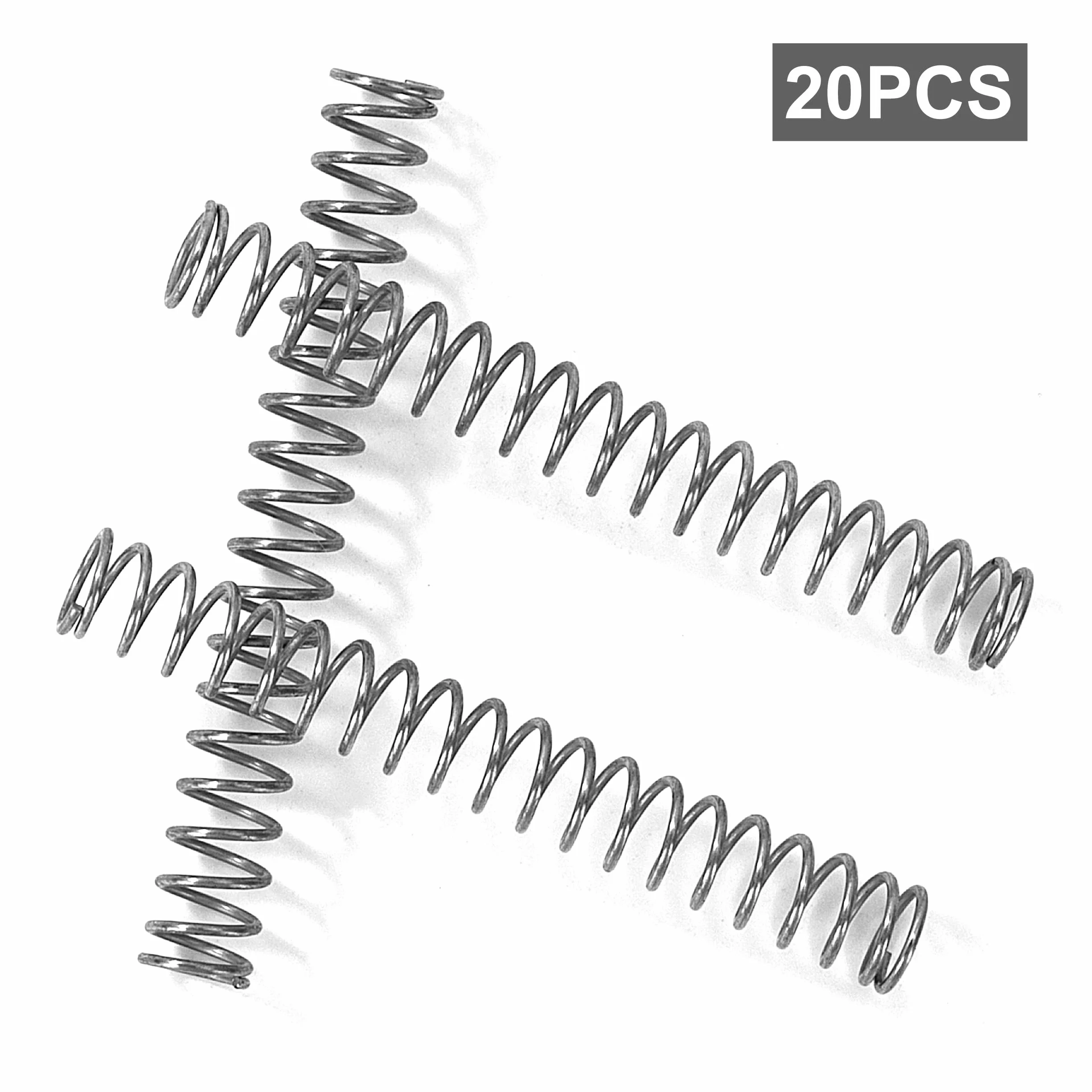 Muelles de Compresión de Acero Inoxidable Resorte 30mm Diámetro Alambre 0,4mm Diámetro Exterior 4mm Fuerza 0,54kg 20 Piezas