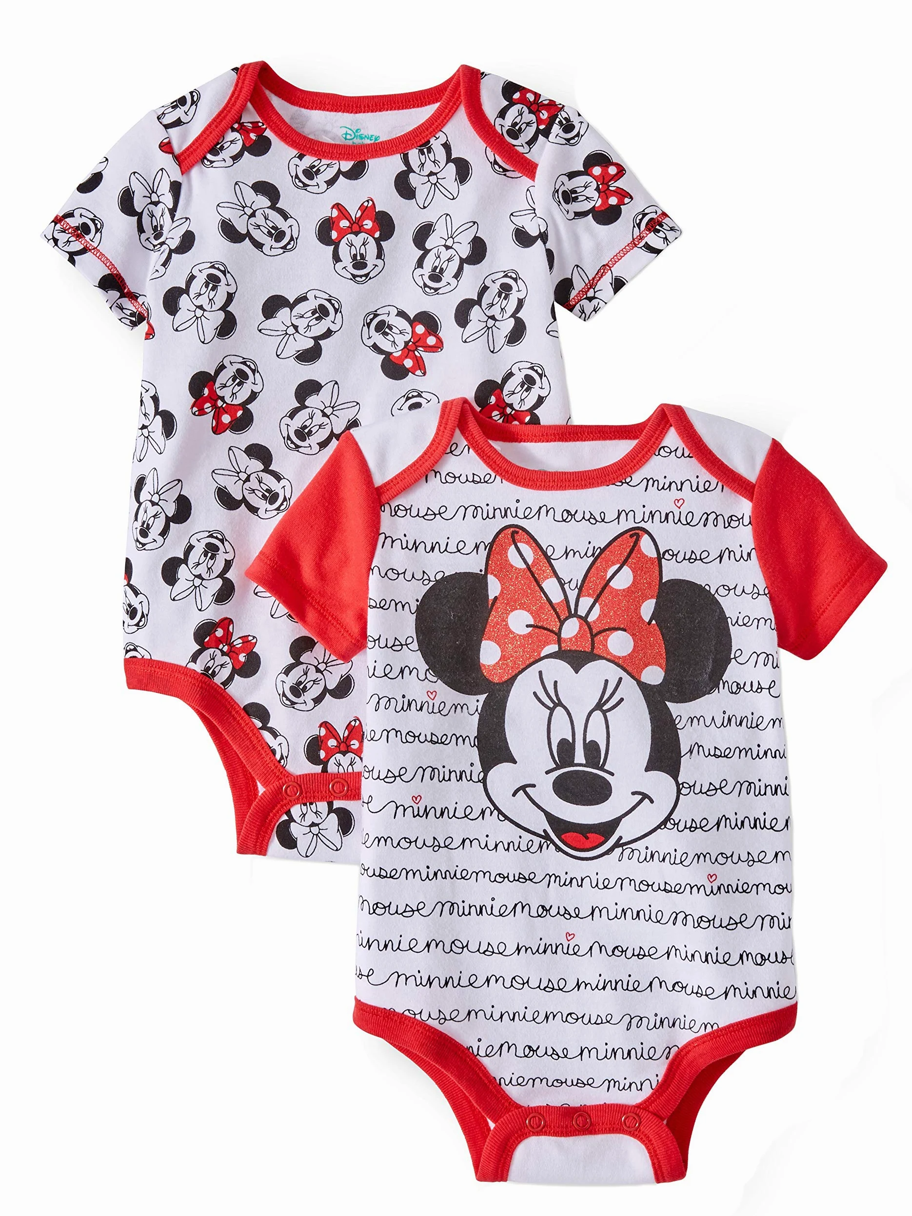 Disney Minnie Mouse - Conjunto de 2 piezas para bebé, rojo, blanco, 24 meses, Rojo, blanco, 24 Months