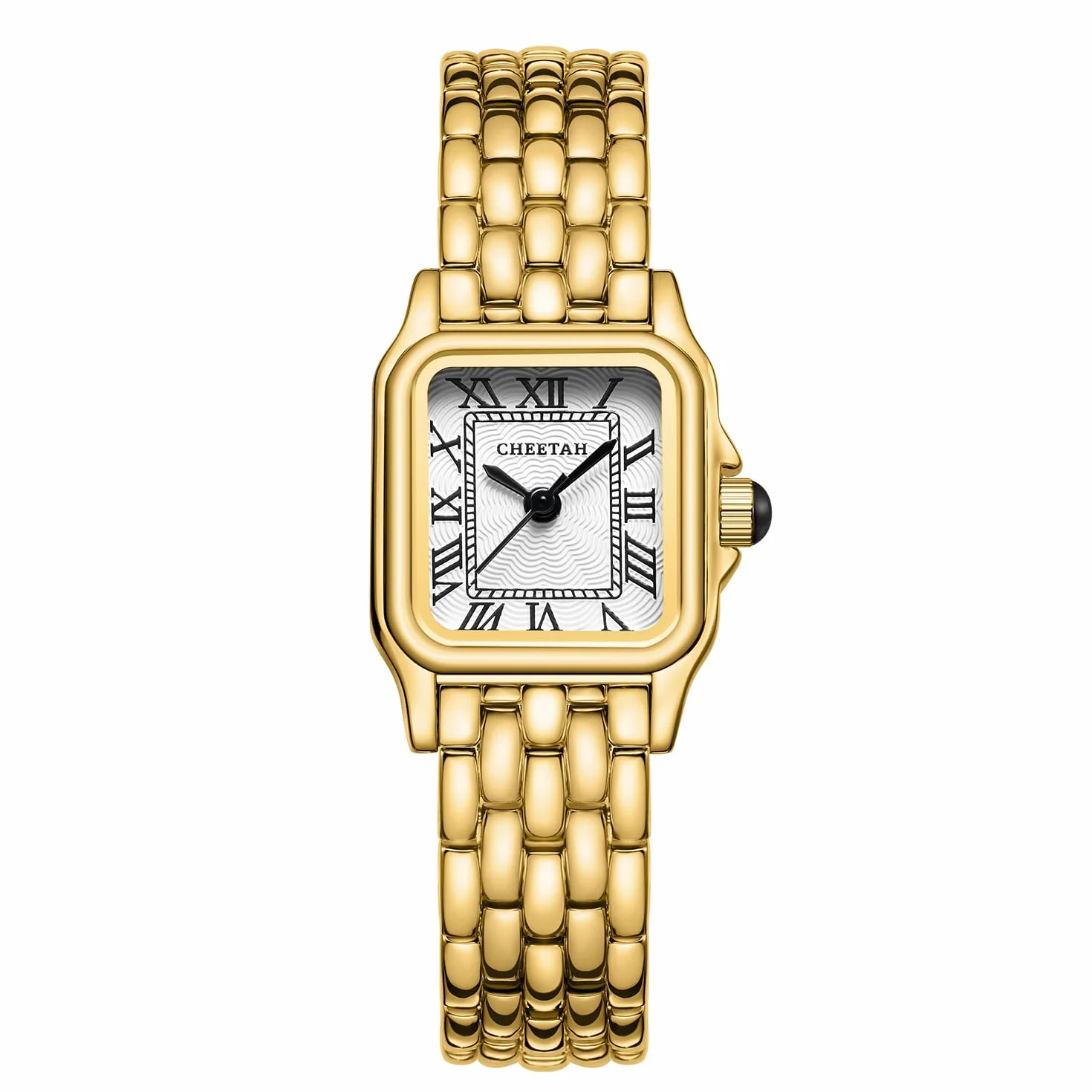 CHEETAH Reloj Analógico de Cuarzo Pequeño ara Mujer con Pulsera Vintage, Caja Rectangular, Esfera Romana, Reloj de Pulsera Digital Resistente al Agua para Mujeres y Niñas