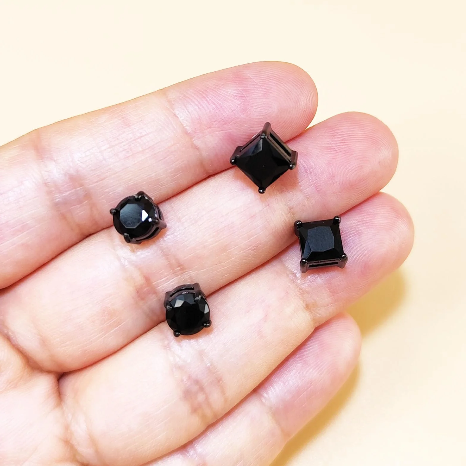 Pendientes magnéticos Acero inoxidable Pendientes sin perforar Pendientes punk CZ