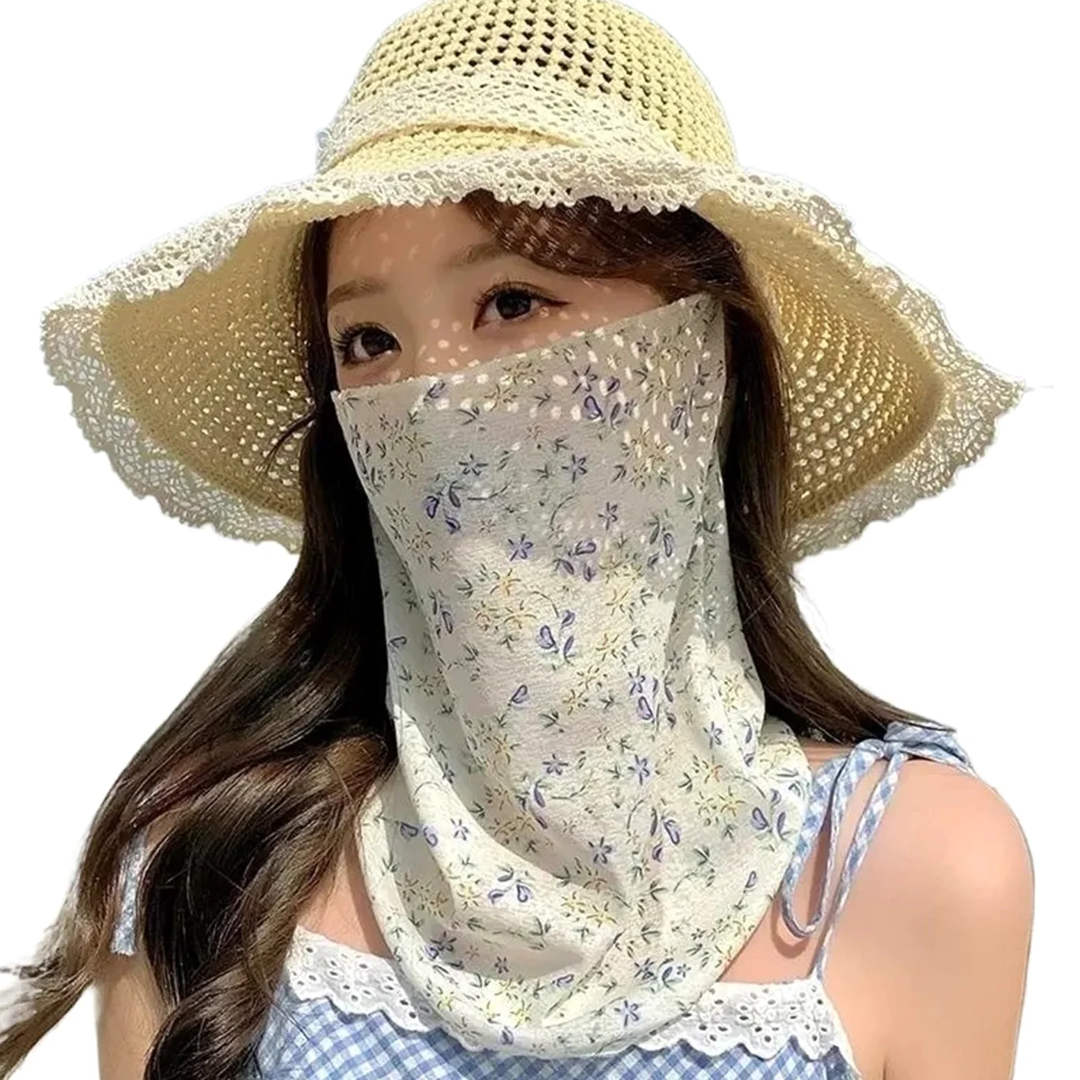 Máscara de protección solar cara completa verano 2 piezas Para Excursiones | For mujeres conducción y ciclismo bufanda mascarilla protector de cuello cubierta de cuello