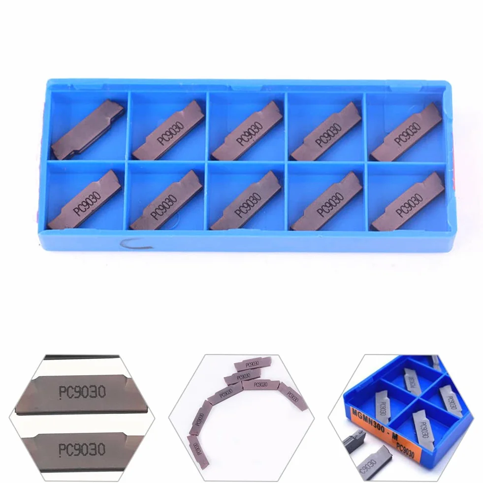 Insertos de Carburo MGMN300-M 9030 3 mm para Ranurado y Fresado Indexable Herramienta de Corte de Ranura de Torno