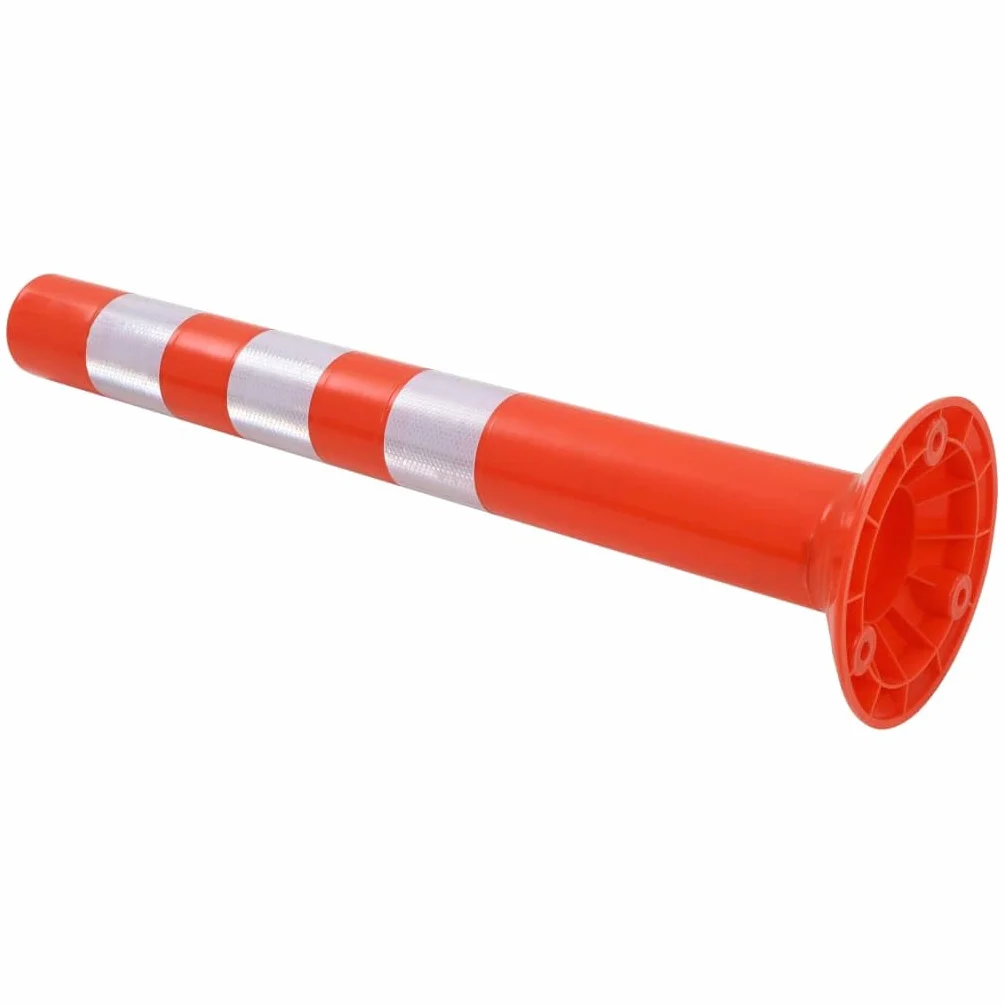 Bolardos de Control de Tráfico Plástico 75 cm Señales Advertencias