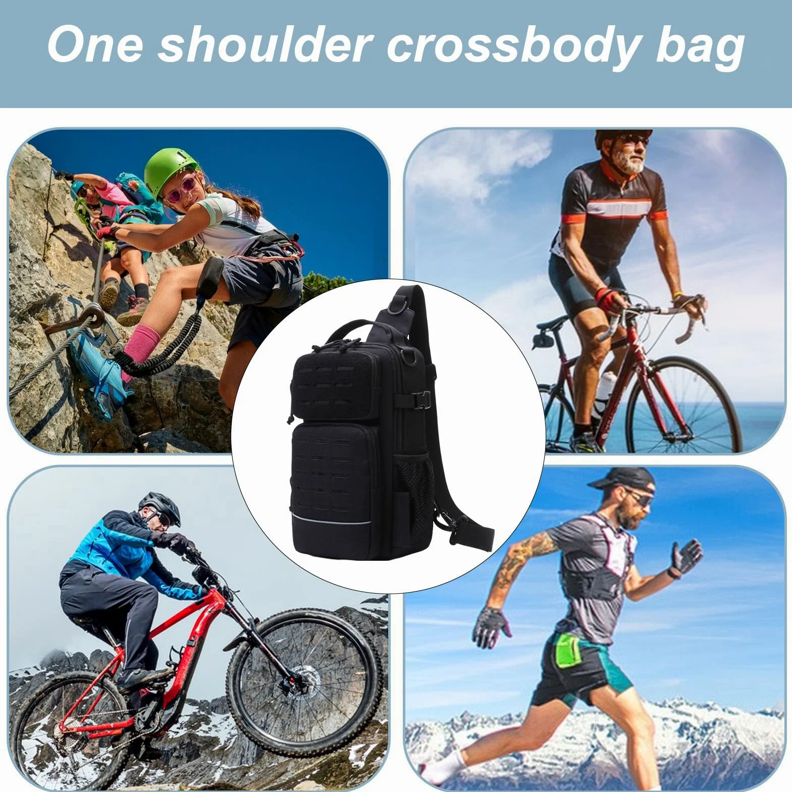 Mochila de Pesca con Mosca con Portabotellas y Equipo de Pesca | Mochila para Equipo de Pescar para Senderismo Camping Viajes Deporte Aire Libre Gimnasio al Aire Libre y