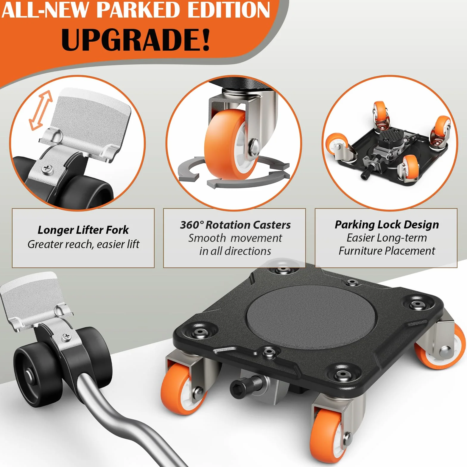 ONEON Kit Ruedas Mover Muebles Pesados con Elevador