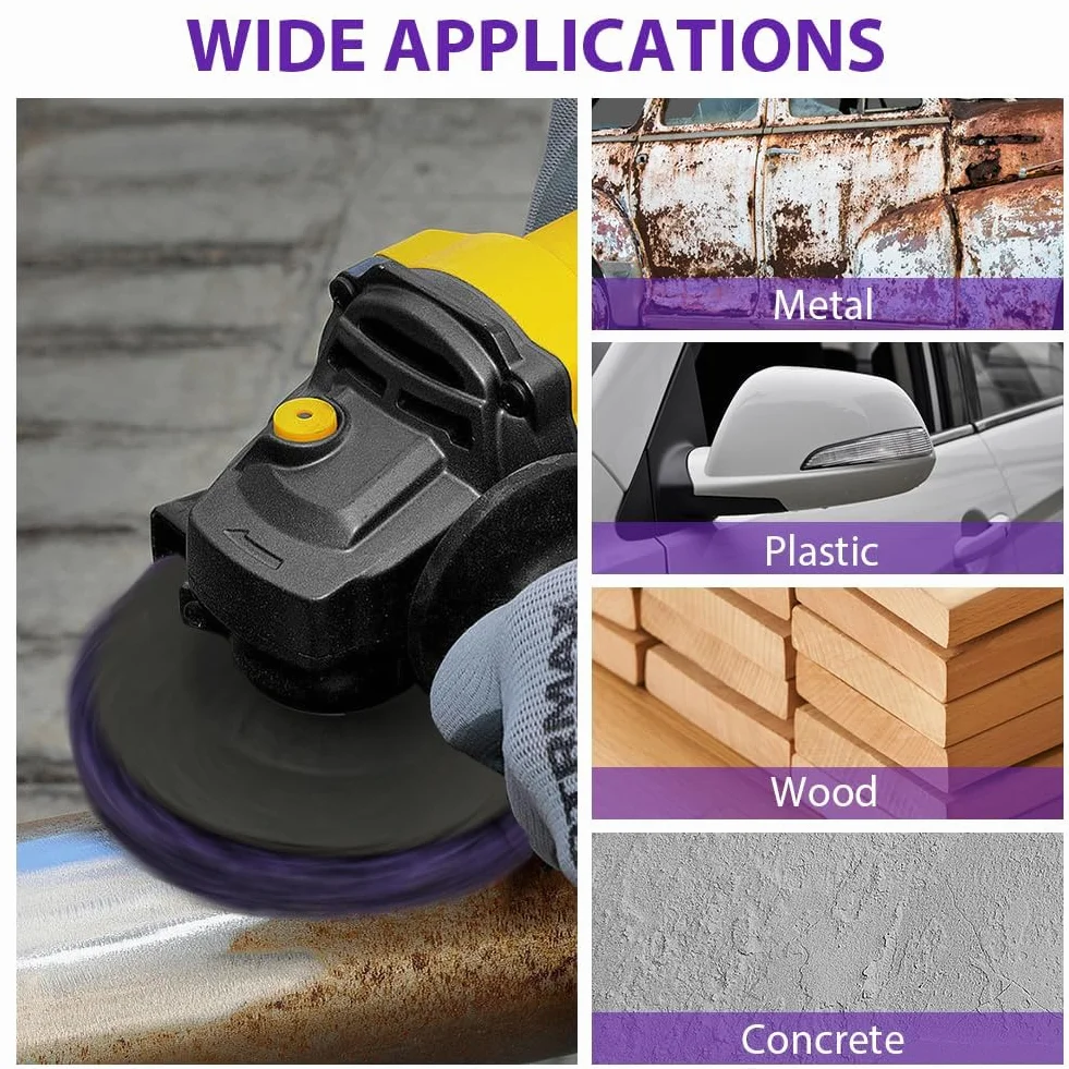 CSD Púrpura Discos de Limpieza Gruesos 115 mm para Amoladora Angular