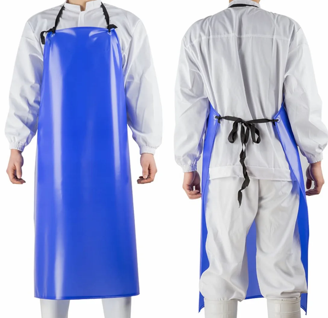 Delantal de vinilo resistente a productos químicos, talla grande, unisex, apto para lavavajillas, peluquería de perros, jardinería, limpieza de pescado