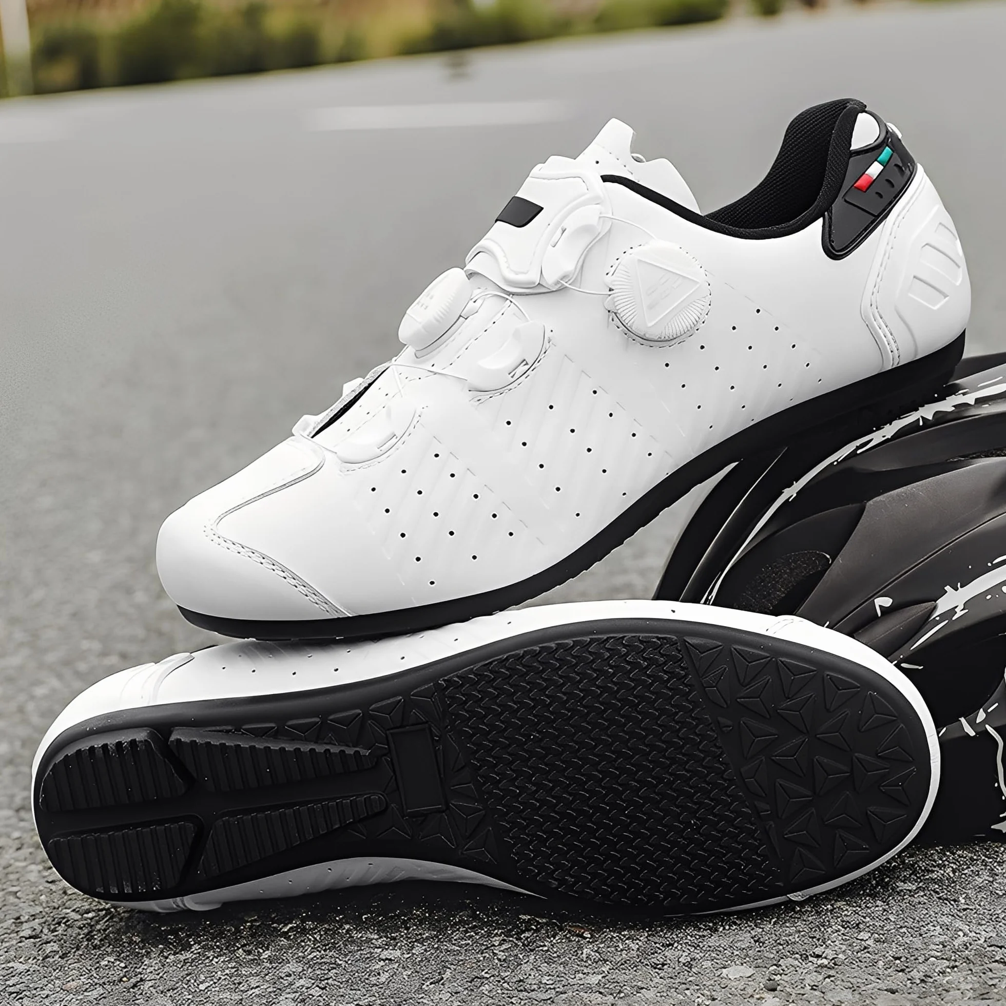 Zapatillas Ciclismo Montañ Sin Cala, Zapatos Bicicleta Montaña/Carretera Hombre Calzado Bicicleta, Zapatillas de Ciclismo Base Goma Antideslizante Ligeros
