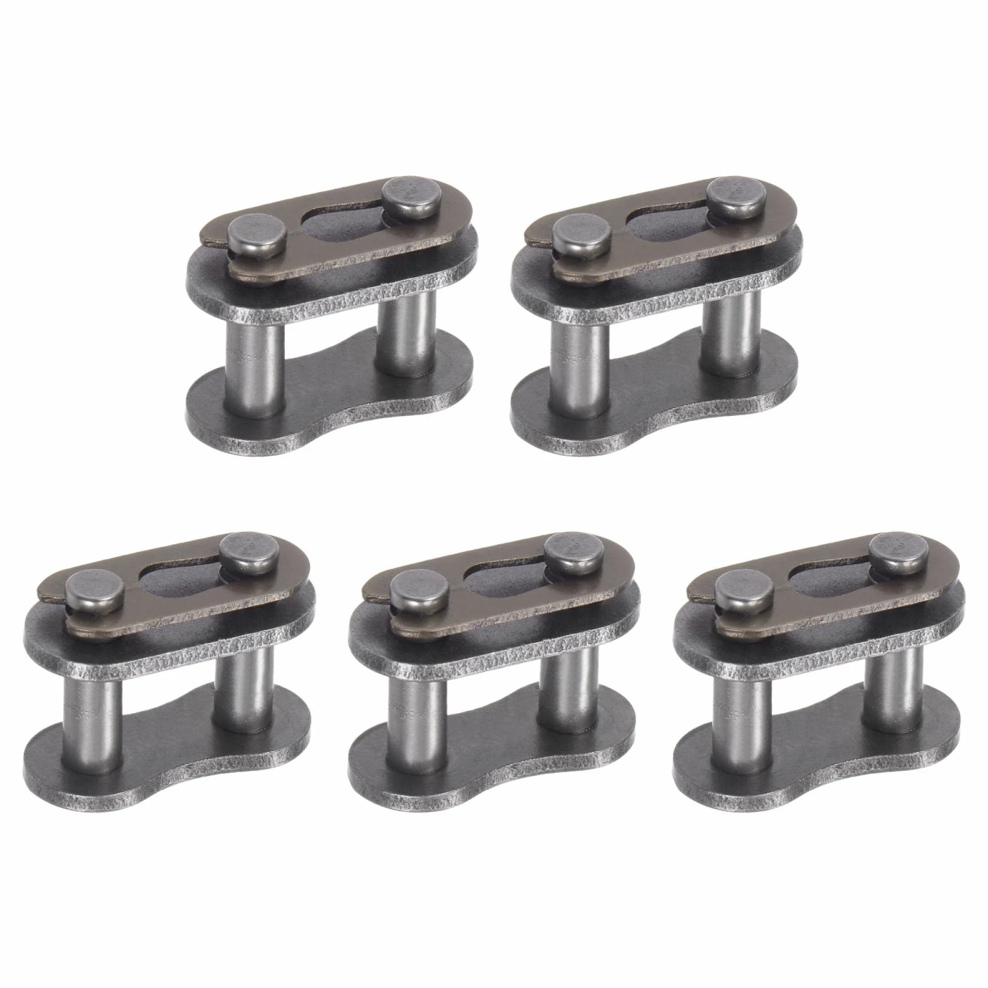 sourcing map Cadena Maestro Conector Enlace Rodillo 1/2" Paso Carbón Acero Estándar Conexión División Enlaces para Cadena 08B