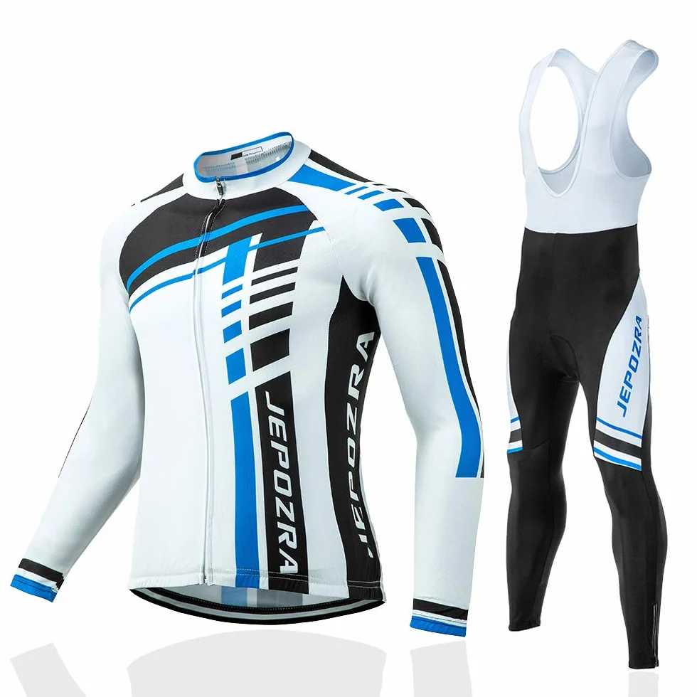 Maillot Ciclismo Hombre Ropa Bicicleta Conjunto MTB Maillot Bici Manga Larga y Culotte Ciclista con Badana Gel