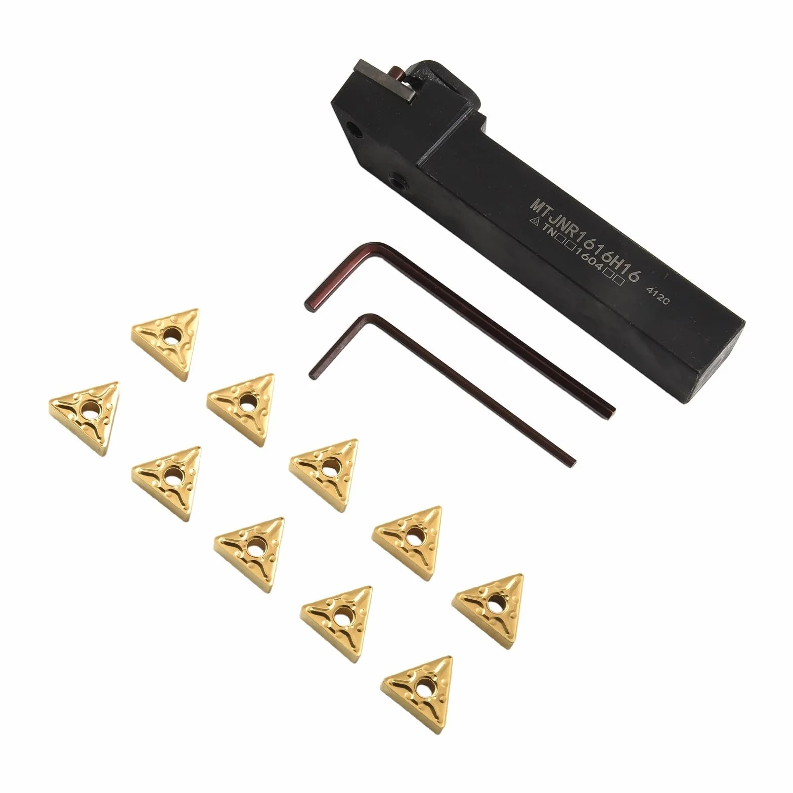 Torno MTJNR1616H16 Tenedor de herramientas con insertos de carburo TNMG332 TNMG160408 para torneado CNC