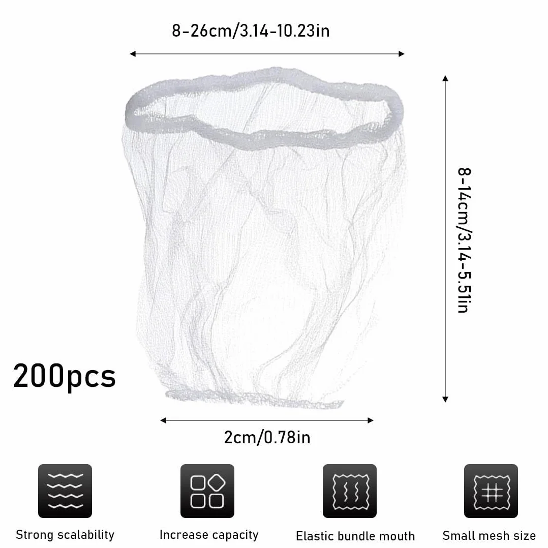 Bolsas filtrantes elásticas 9×9 cm para fregadero 200 unidades