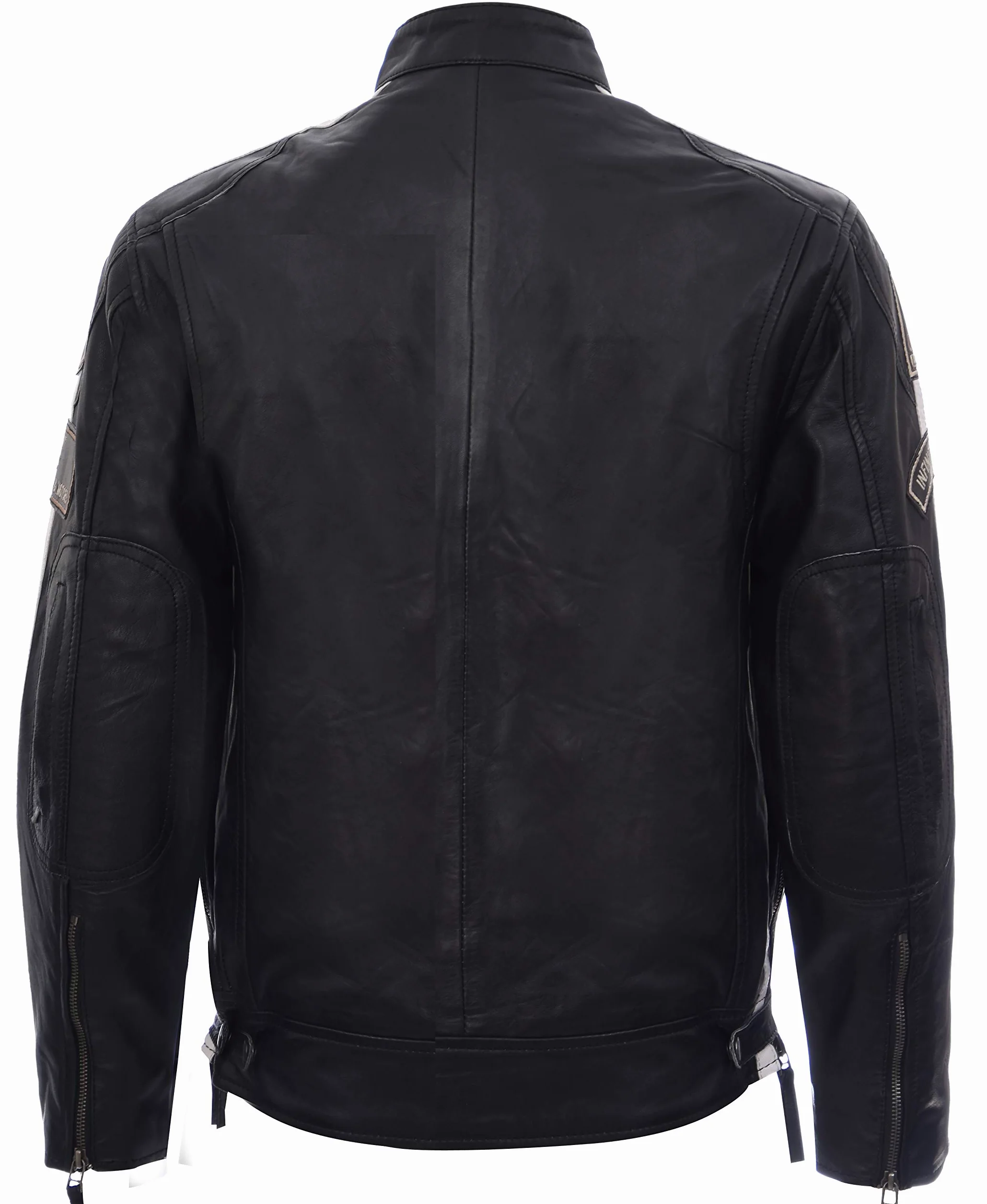 Infinity Leather Chaqueta Motera de Hombre Real Racing de Piel Napa