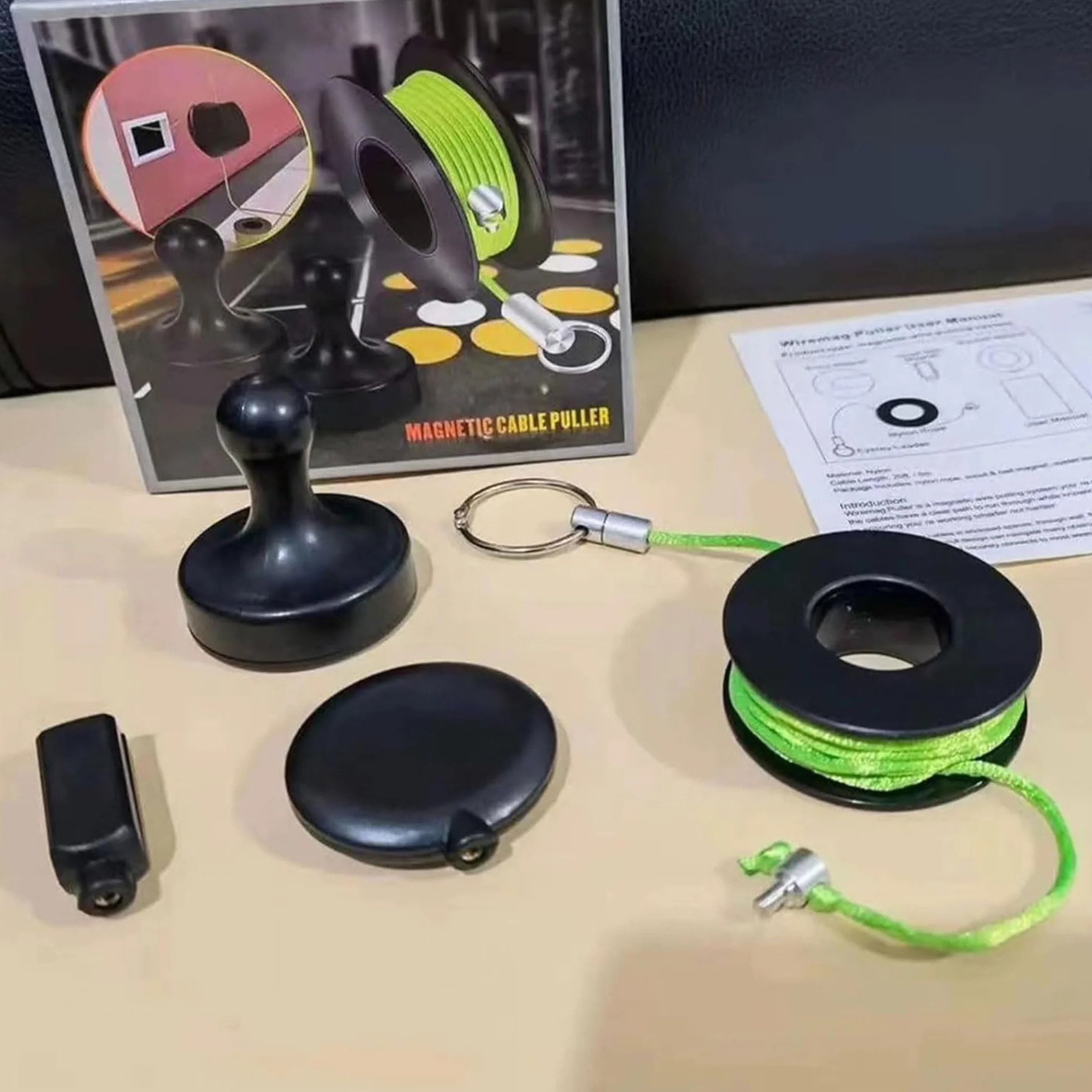 Extractor de cables magnético sistema guía herramienta extracción eficaz diferentes superficies tubos