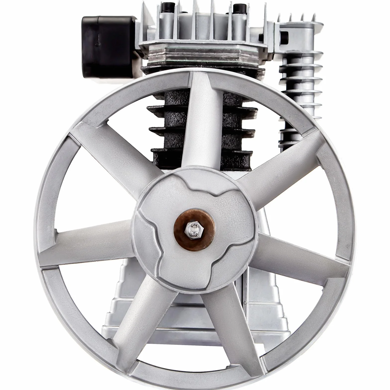 VEVOR Bomba de compresor de aire 375L 3KW pistón doble cilindro 1300rpm 1 etapa 11 bar aluminio