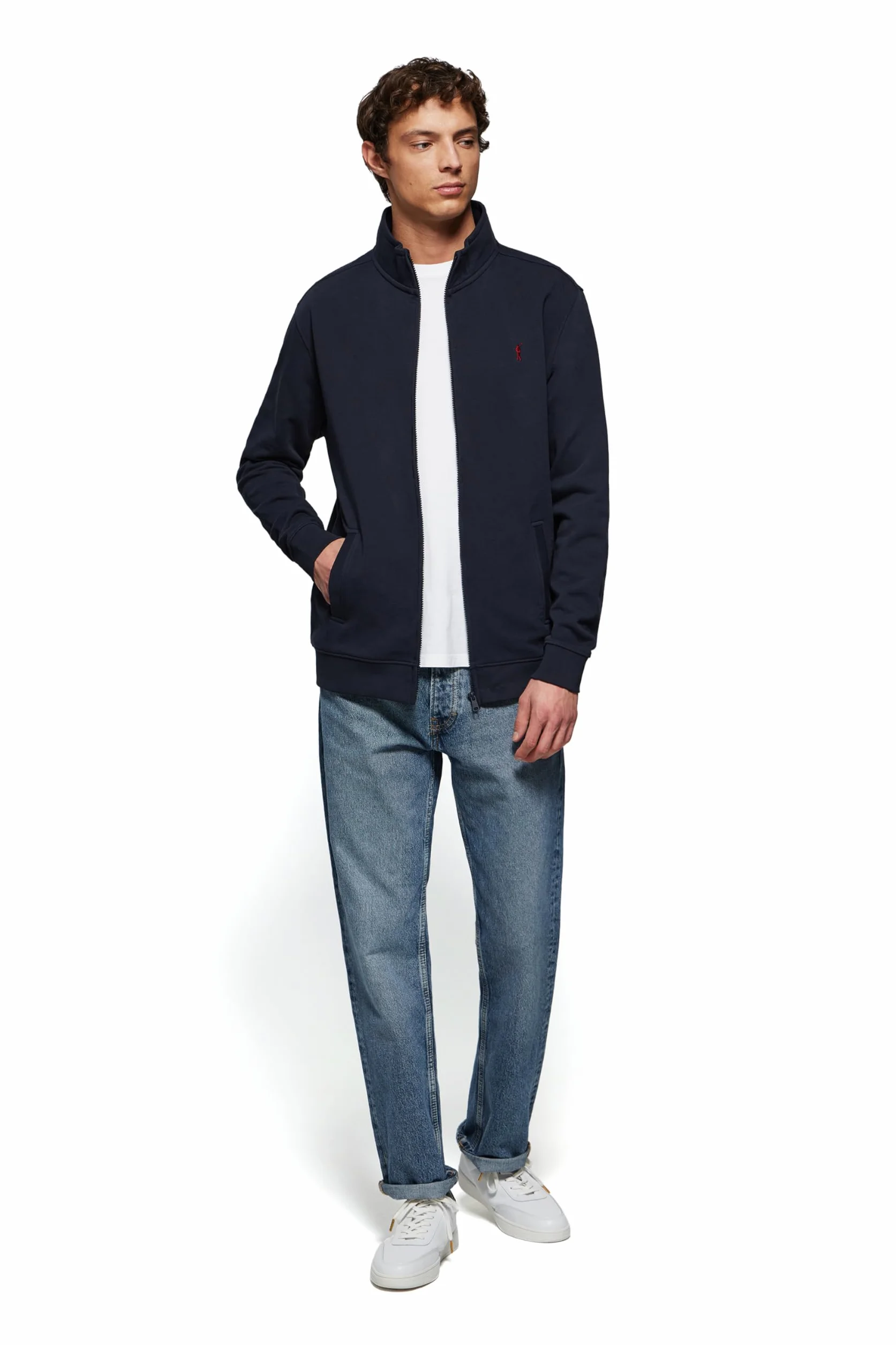 Polo Club Sudadera Hombre Sin Capucha y con Cierre de Cremallera - 100% Algodón - Zipper Neck Sweatshirt Men