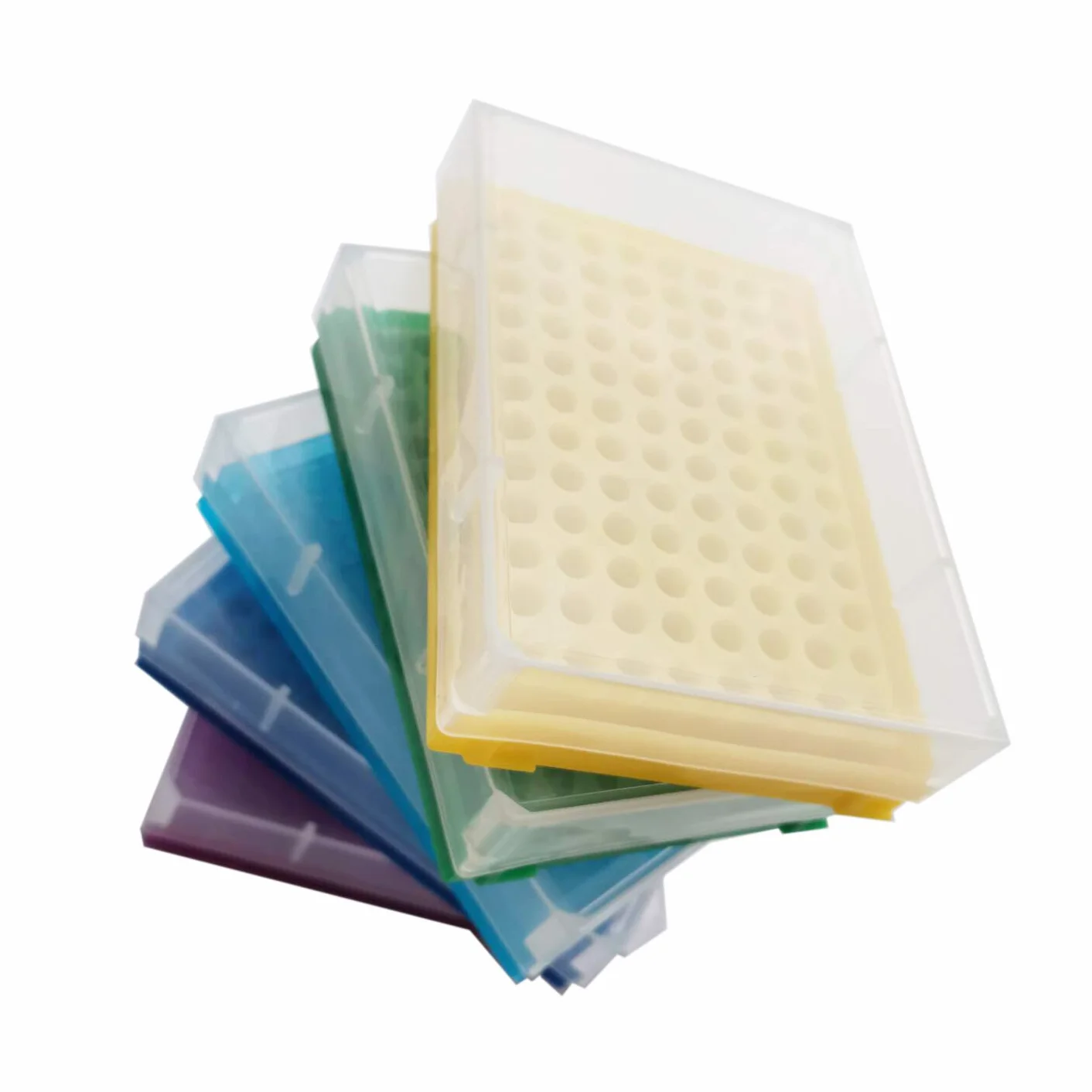 MUHWA Gradilla para Tubos de PCR, 96 Posiciones, 0,2 ml, Azul