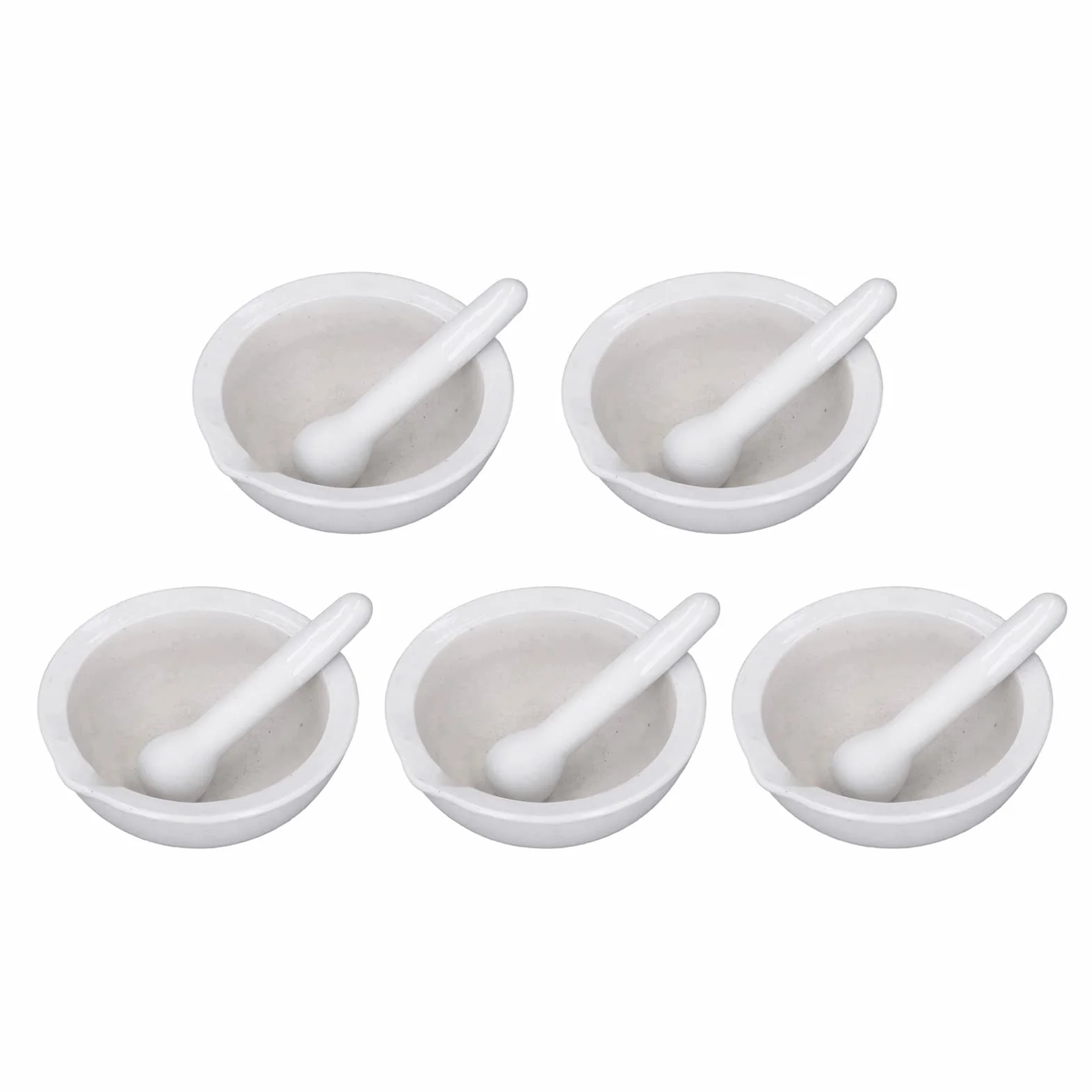 Tyenaza Juego De 5 Morteros De Cerámica 100 Ml Resistentes Al Calor Químico Suministros De Laboratorio Científico