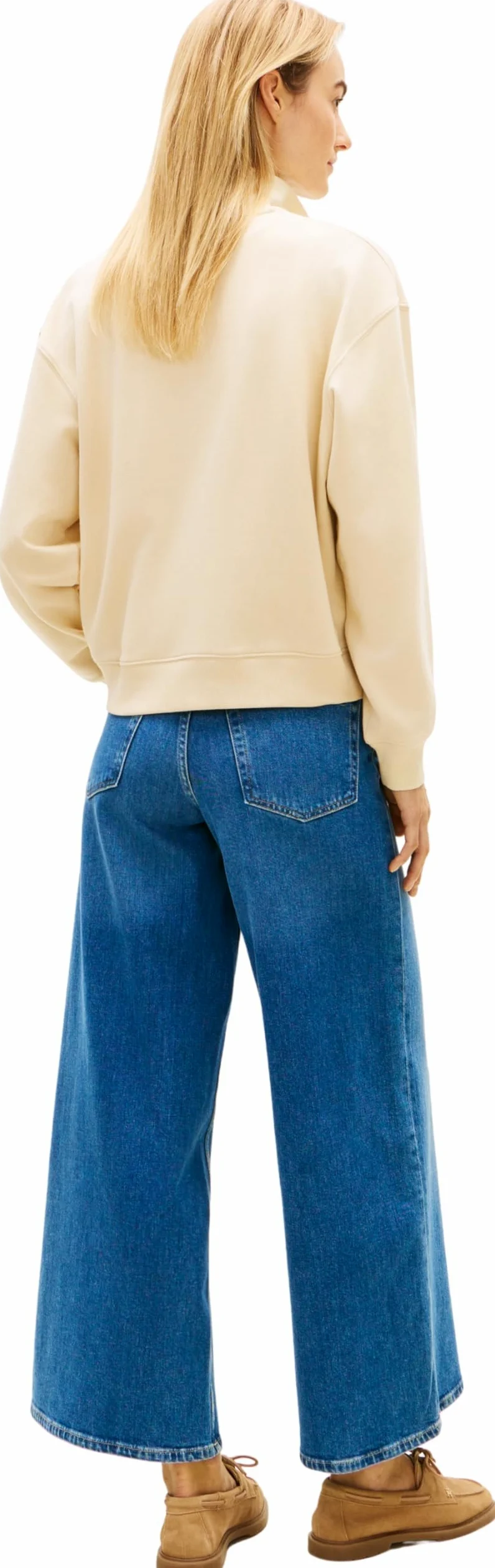 Tommy Hilfiger TH Script Reg Half-Zip Ww0ww49258 Sudadera con Media Cremallera Mujer (Pack de 1)