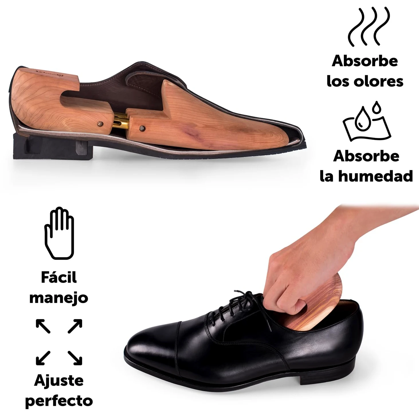 Blumtal Hormas para Zapatos Extensible Deluxe Cedro con Calzador Ergonómico 1, 2 o 5 Pares