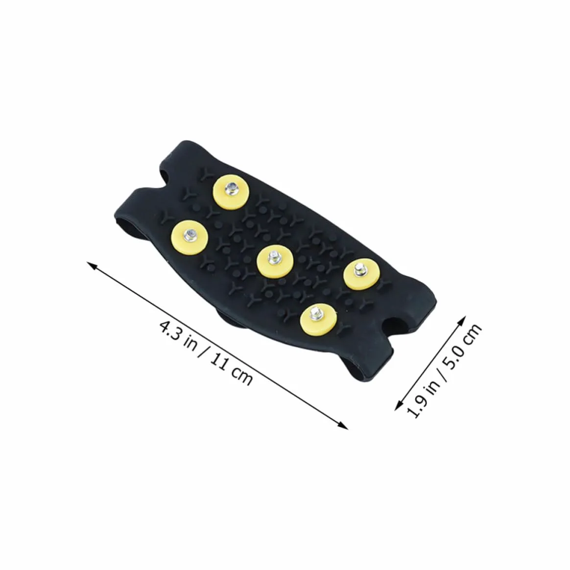 Pinzas Antideslizantes para Zapatos de Niños y Mujeres, 2 Pares de Crampones Plegables de TPE 5 Dientes para Jogging y Pesca en Hielo